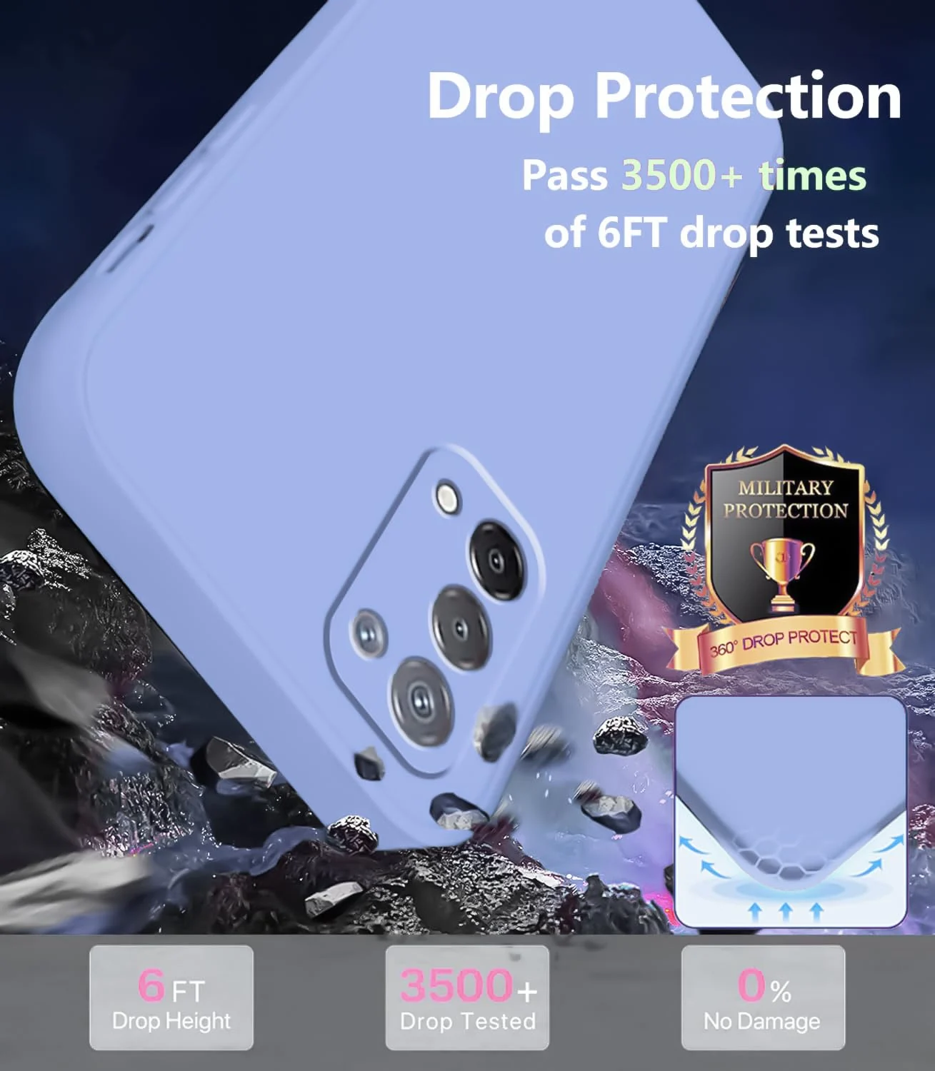 DL3 Mobilak Liquid Silicone Protective Case with Soft Microfiber Lining with Full Camera Protection for realme 7 Pro - Baby Blue