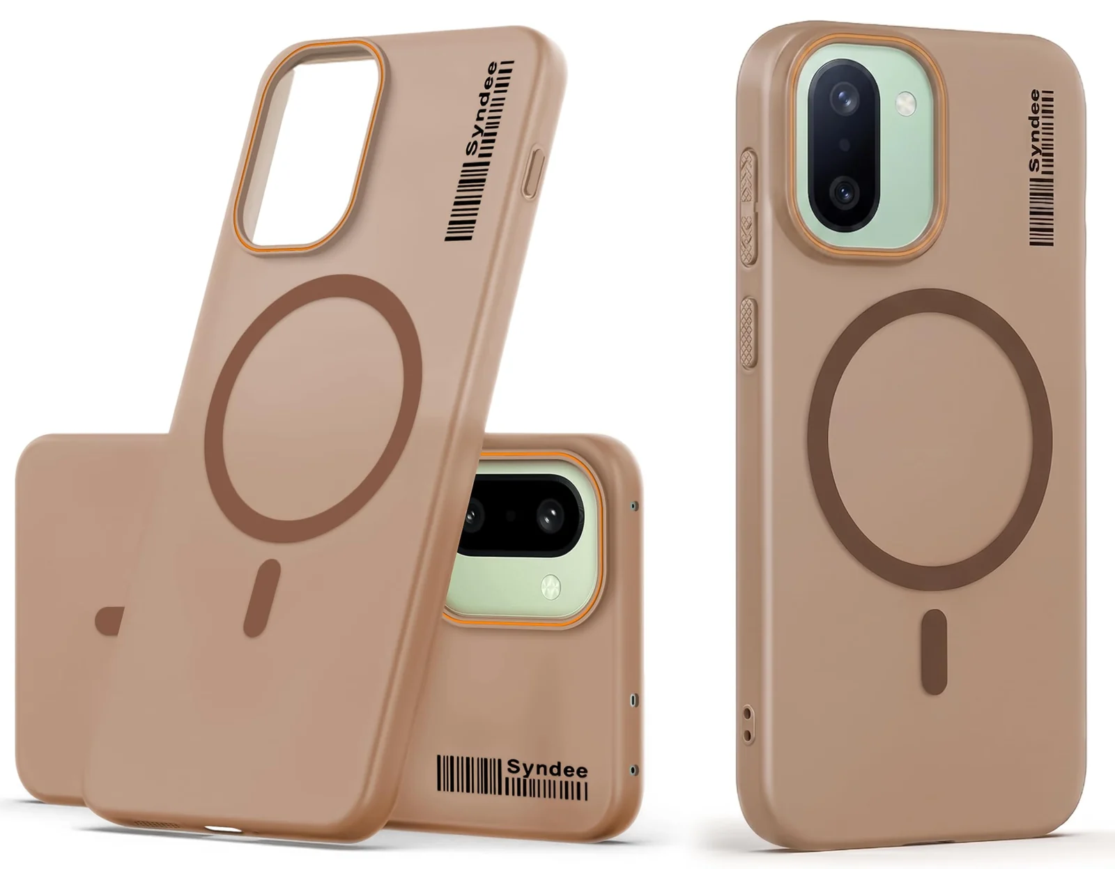 DL3 Mobilak Translucent Matte Case for OnePlus 15R / OnePlus Ace 6 / Ace 6T, Compatible with MagSafe accessories, Shock-absorbing protection, Integrated ring holder - Brown