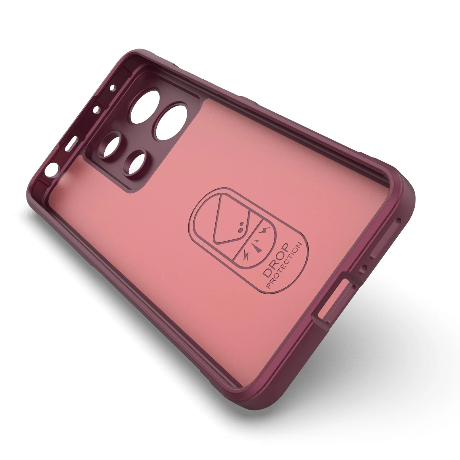 DL3 Mobilak Rugged Protective Case for Xiaomi Redmi Note 13 4G, Camera protection, Shock-absorbing protection, Non-slip grip - Wine Red