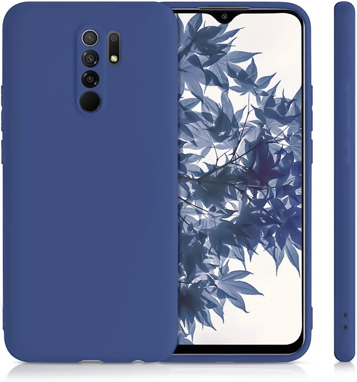 DL3 Mobilak Liquid Silicone Case for Xiaomi Redmi Note 8 Pro, Not compatible with MagSafe, Supports wireless charging, Camera protection - Blue 1