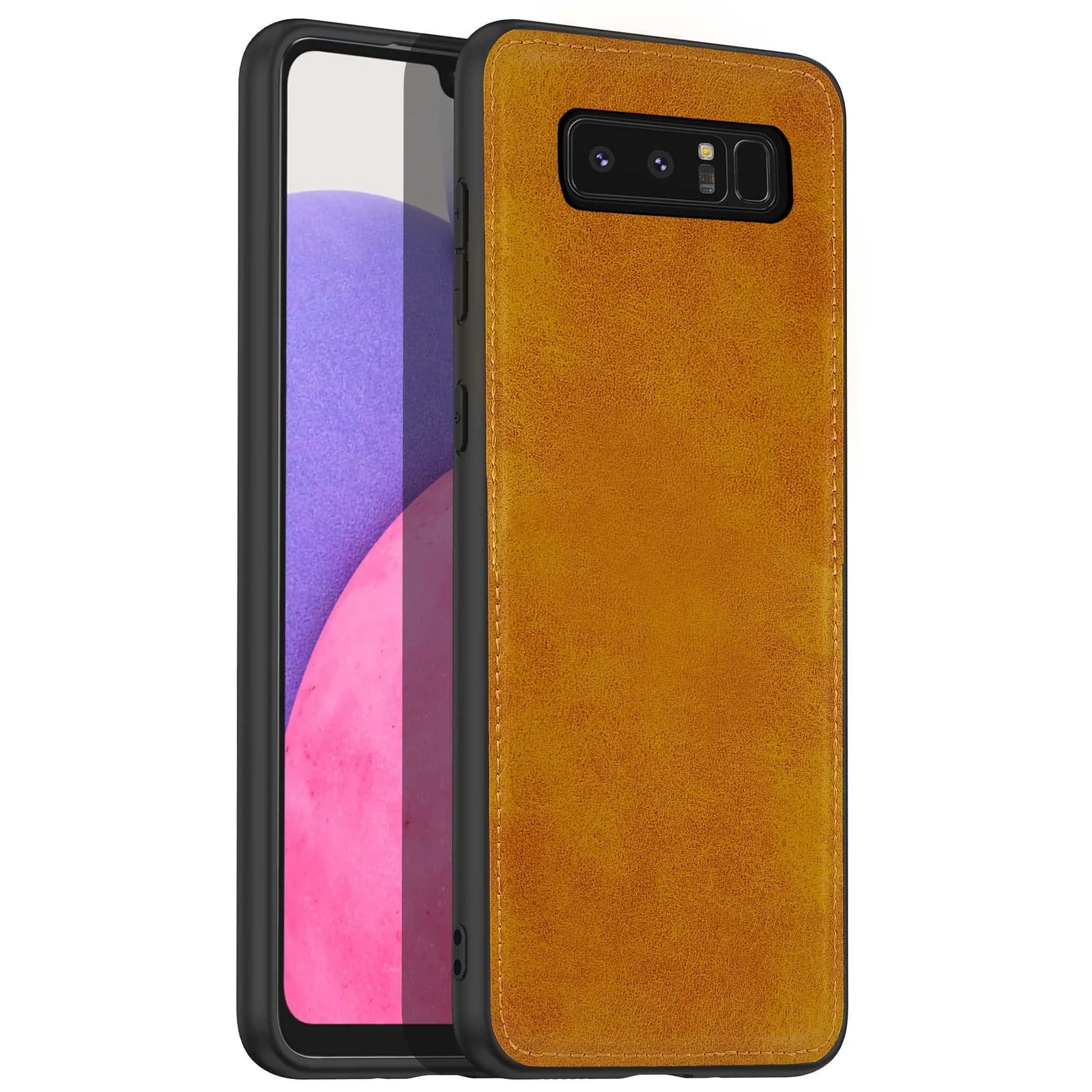 Dl3 Mobilak Case for Samsung Galaxy Note 8 Leather Case,Anti-Drop, Anti-Shock, Non-Slip Texture,Simple Cell Phong Cover (Blue)