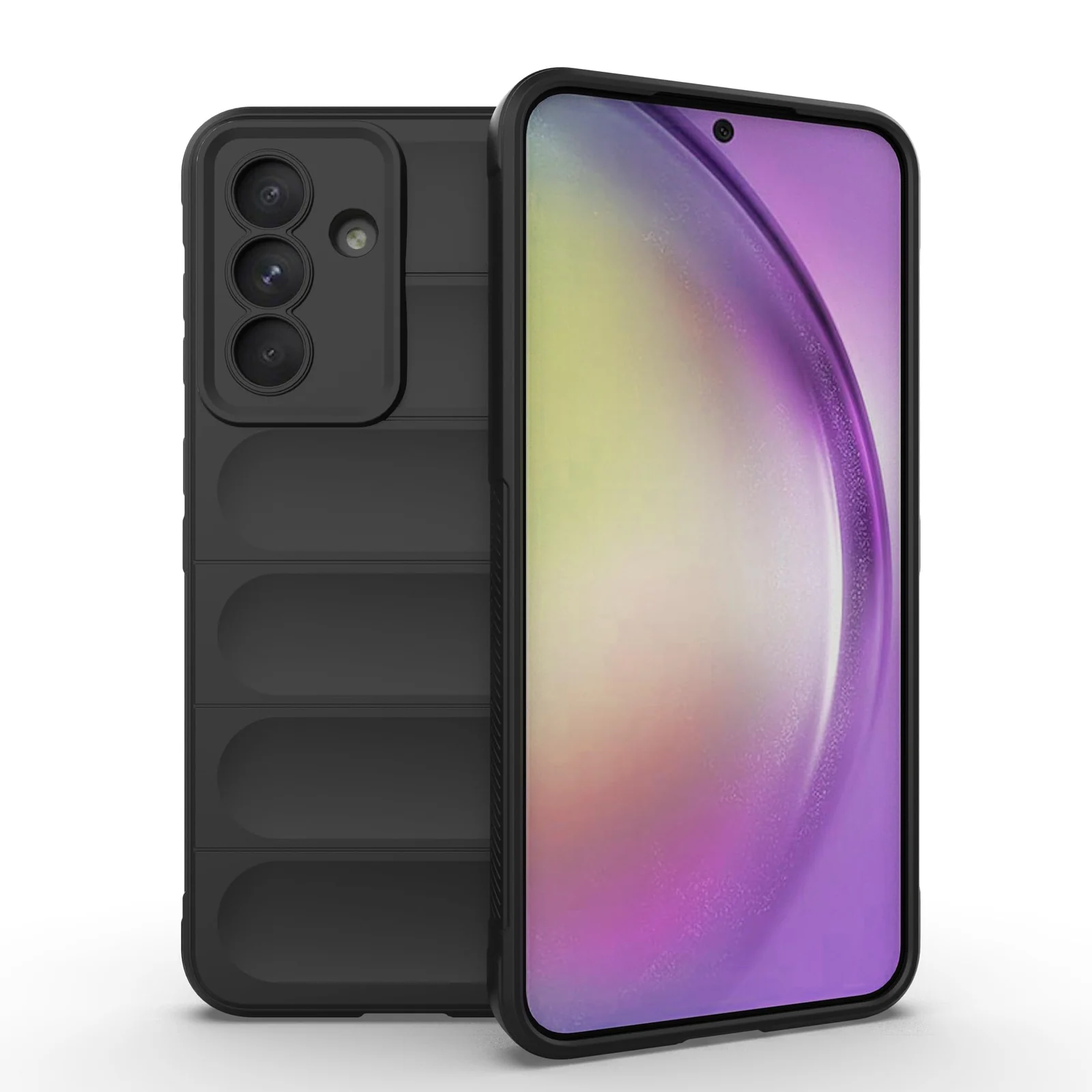 DL3 Mobilak Soft Silicone Protective Case for Samsung Galaxy A36 / Samsung Galaxy A56 with Camera Protection - Black