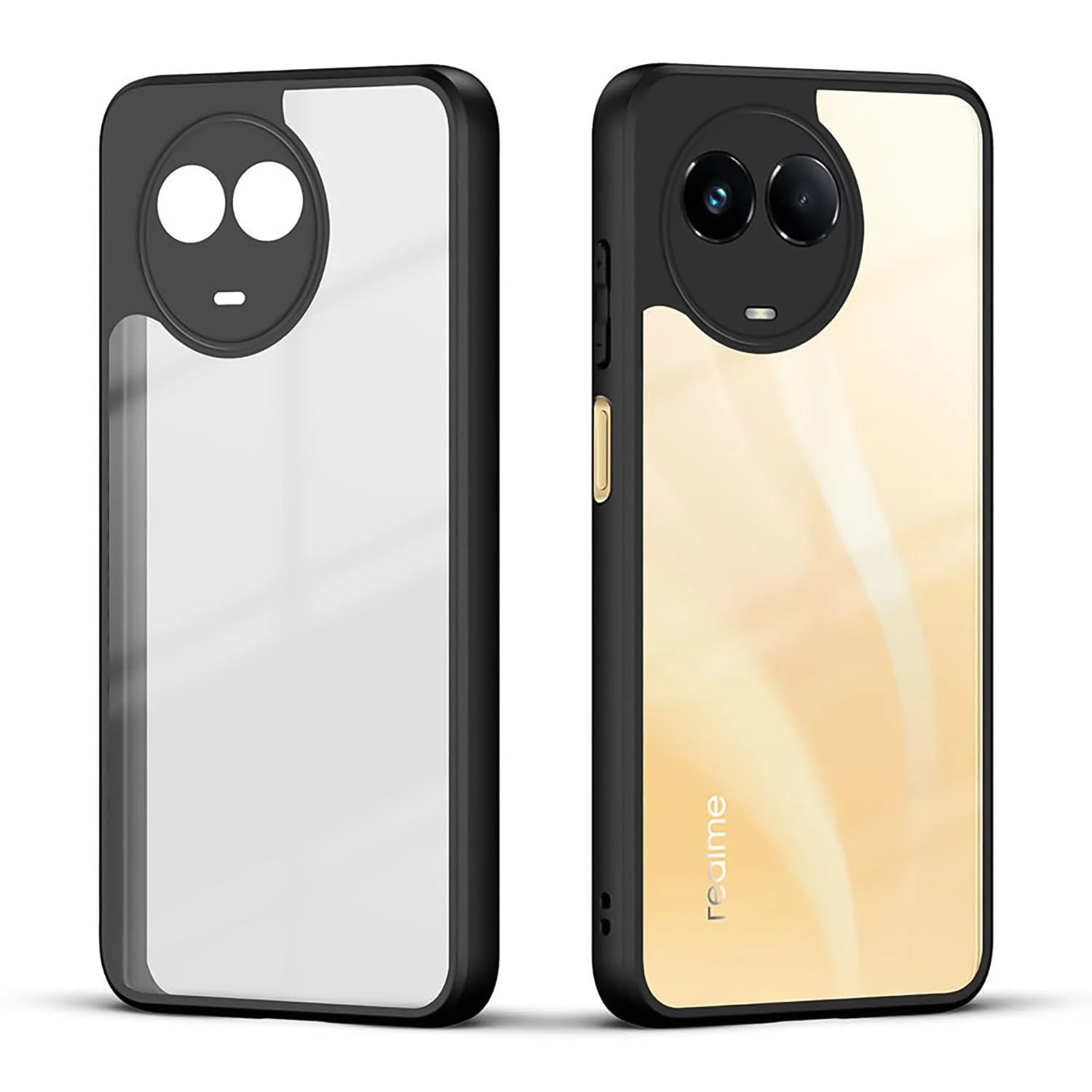 DL3 Mobilak Silicone Protective Case for realme 11 5G / 11X 5G / Narzo 60X 5G / realme C67 5G, Camera protection, Shock-absorbing protection, Scratch-resistant surface - Black