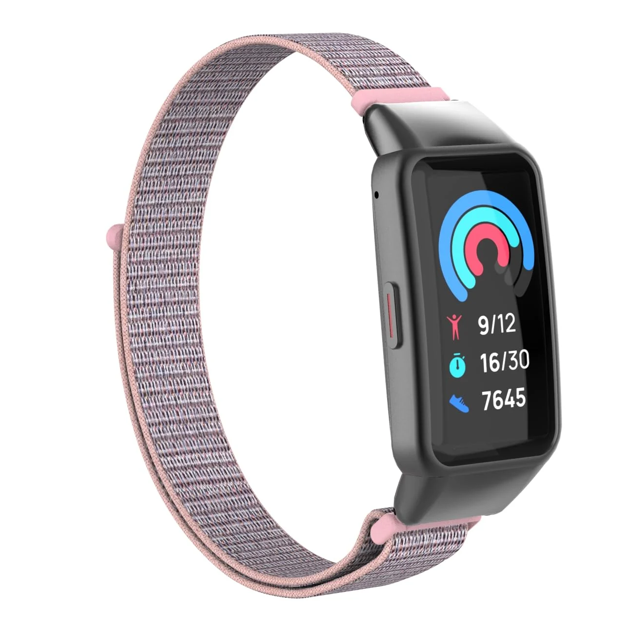 DL3 MOBILAK Nylon Band for Honor Band 6/Huawei Band 6 Pro/Huawei Band 6,Nylon Watch Strap Sport Wristband Soft Replacement Watch Strap Adjusable Wrist for Women Girl - Pink