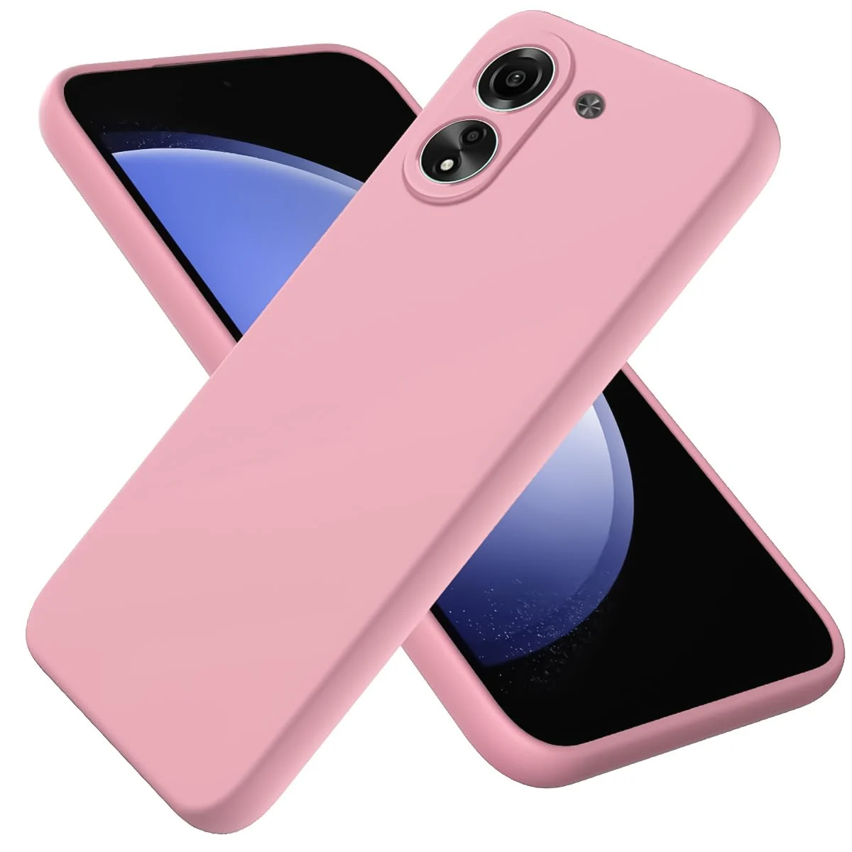 DL3 Mobilak Soft Silicone Protective Case for Xiaomi Redmi 13C with Microfiber Lining and Shockproof Design - Pink