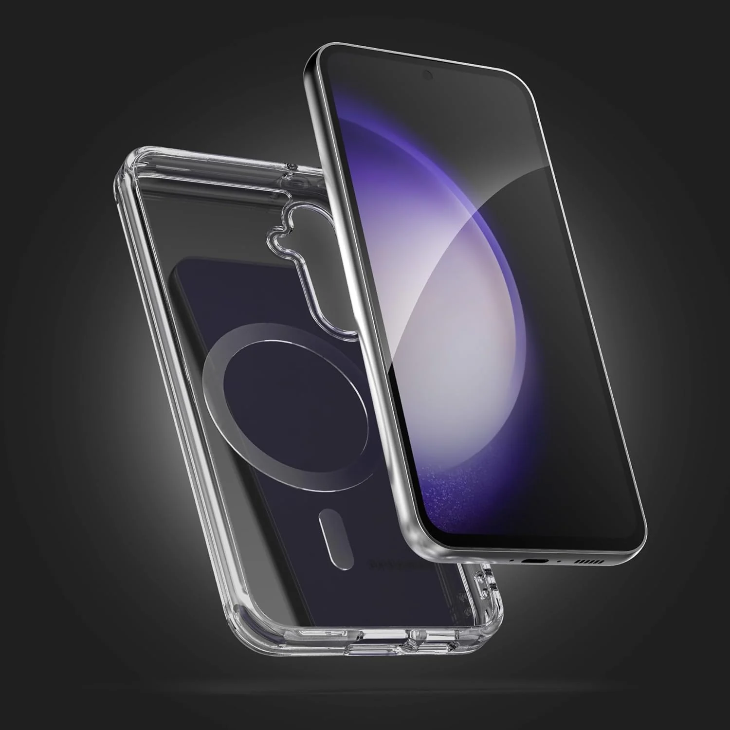 DL3 Mobilak for Samsung Galaxy S23 FE Case [Compatible with MagSafe] Slim Magnetic Bumper Case - Clear