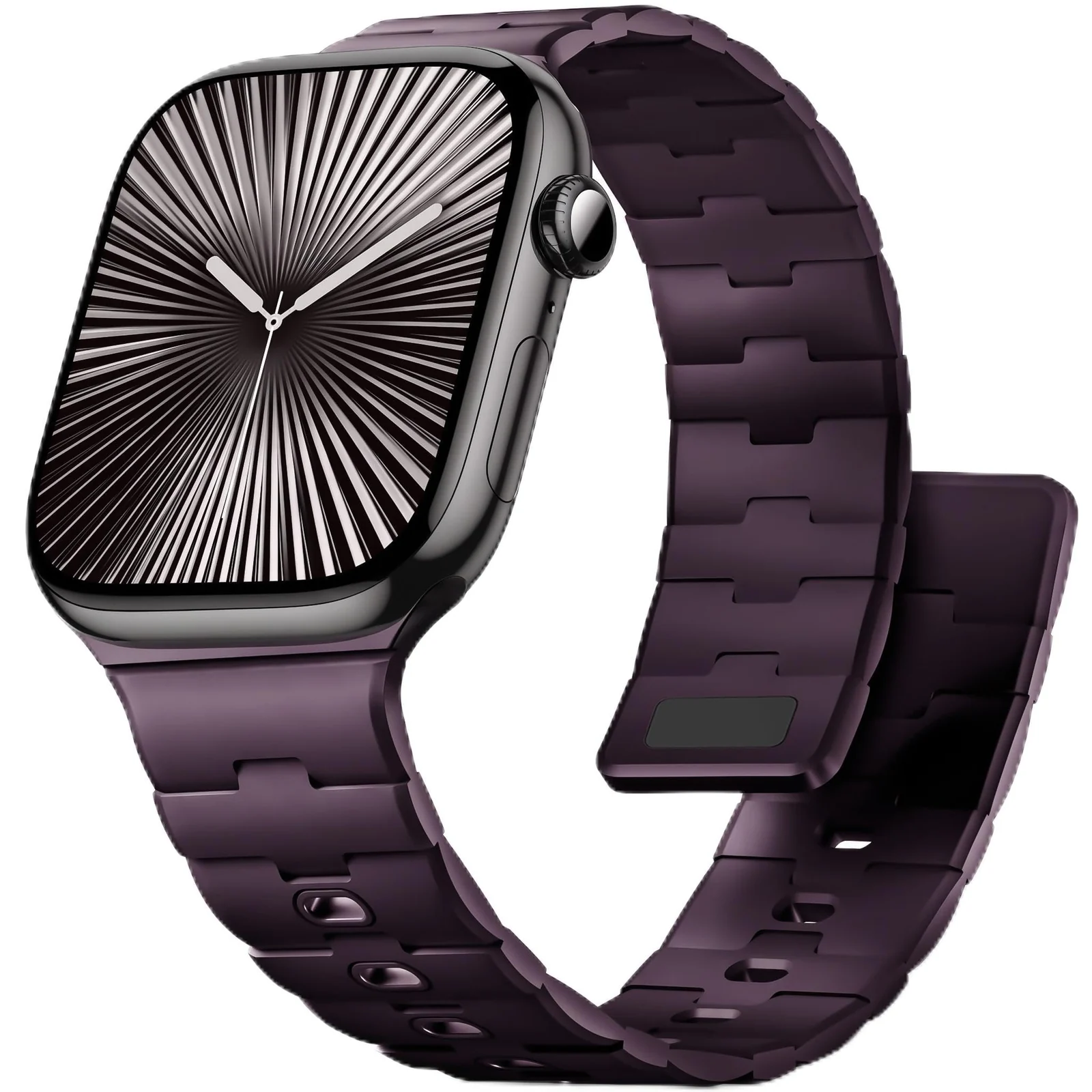 DL3 MOBILAK Adjustable Silicone Sports Watch Strap for 49MM - Deep Purple