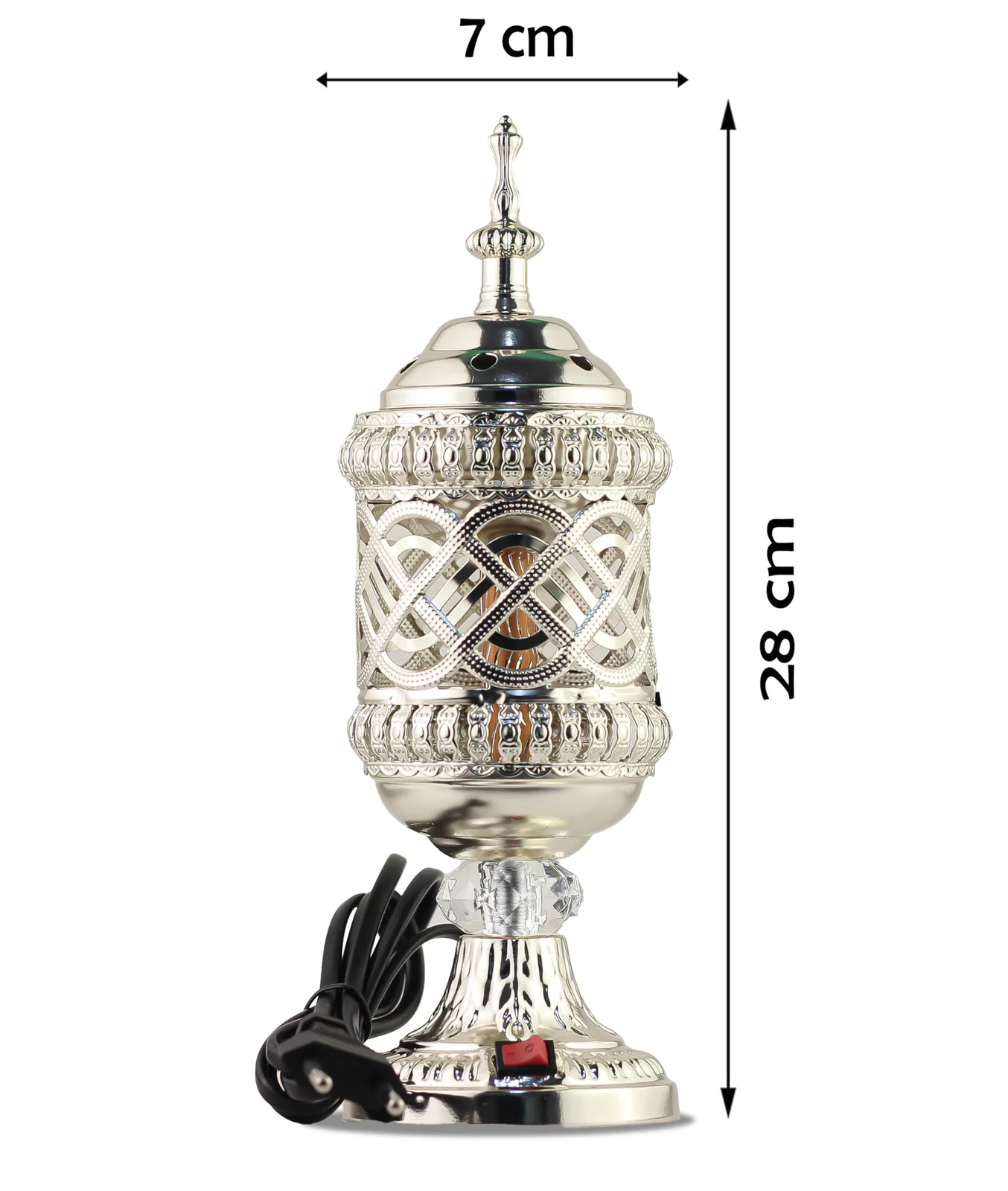 Mobigon Arabian Electric Incense Burners metal Vintage Arabic Burner, Middle Eastern Incense Holder- Electric Incense Burner Bakhoor Suitable For Arabian Oud, Home, Hotel Decor - Style 5