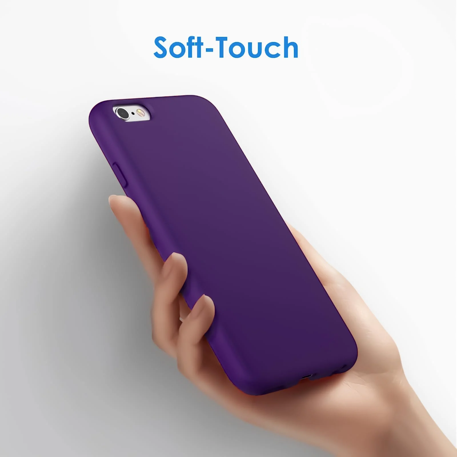DL3 Mobilak Liquid Silicone Protective Case for iPhone 6 / 6S with Camera Protection and Microfiber Lining - Violet