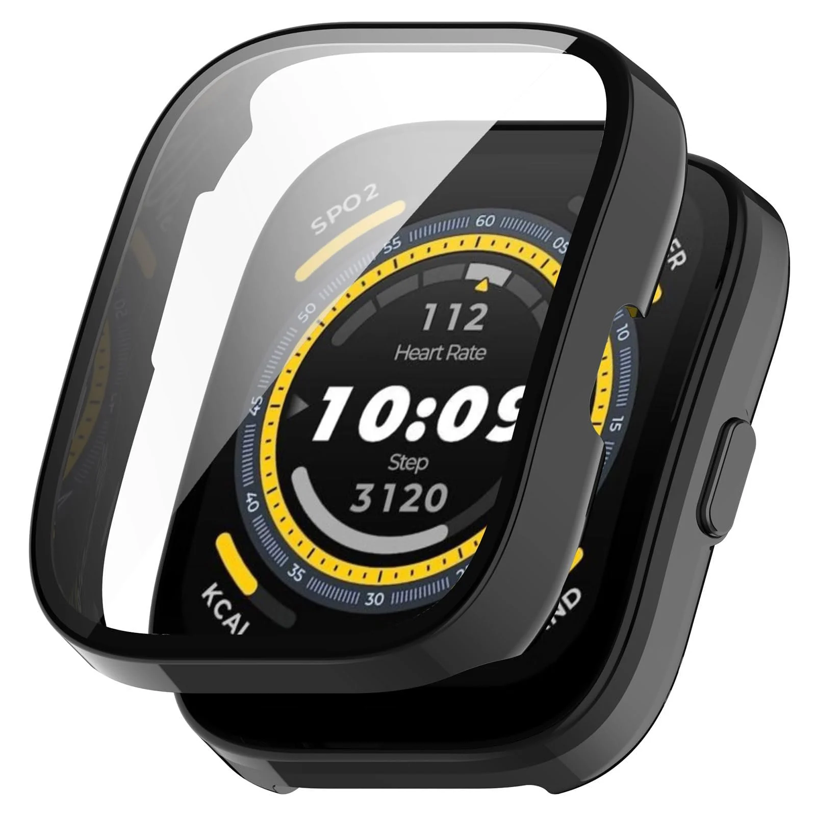 DL3 Mobilak Case with Screen Protector for Amazfit Bip 5, Bumper Full Coverage Hard PC Overall Protective Cover, Built-in Tempered Glass Film High Sensitivity For Amazfit Bip 5 (A2215)