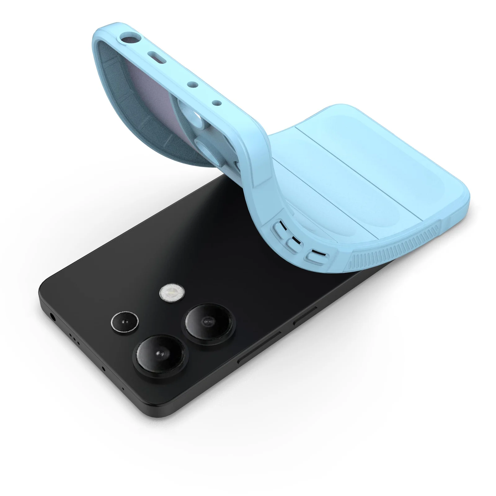 DL3 Mobilak Soft Silicone Protective Case for Xiaomi Redmi Note 13 4G with Camera Protection and Shockproof Design - Baby Blue
