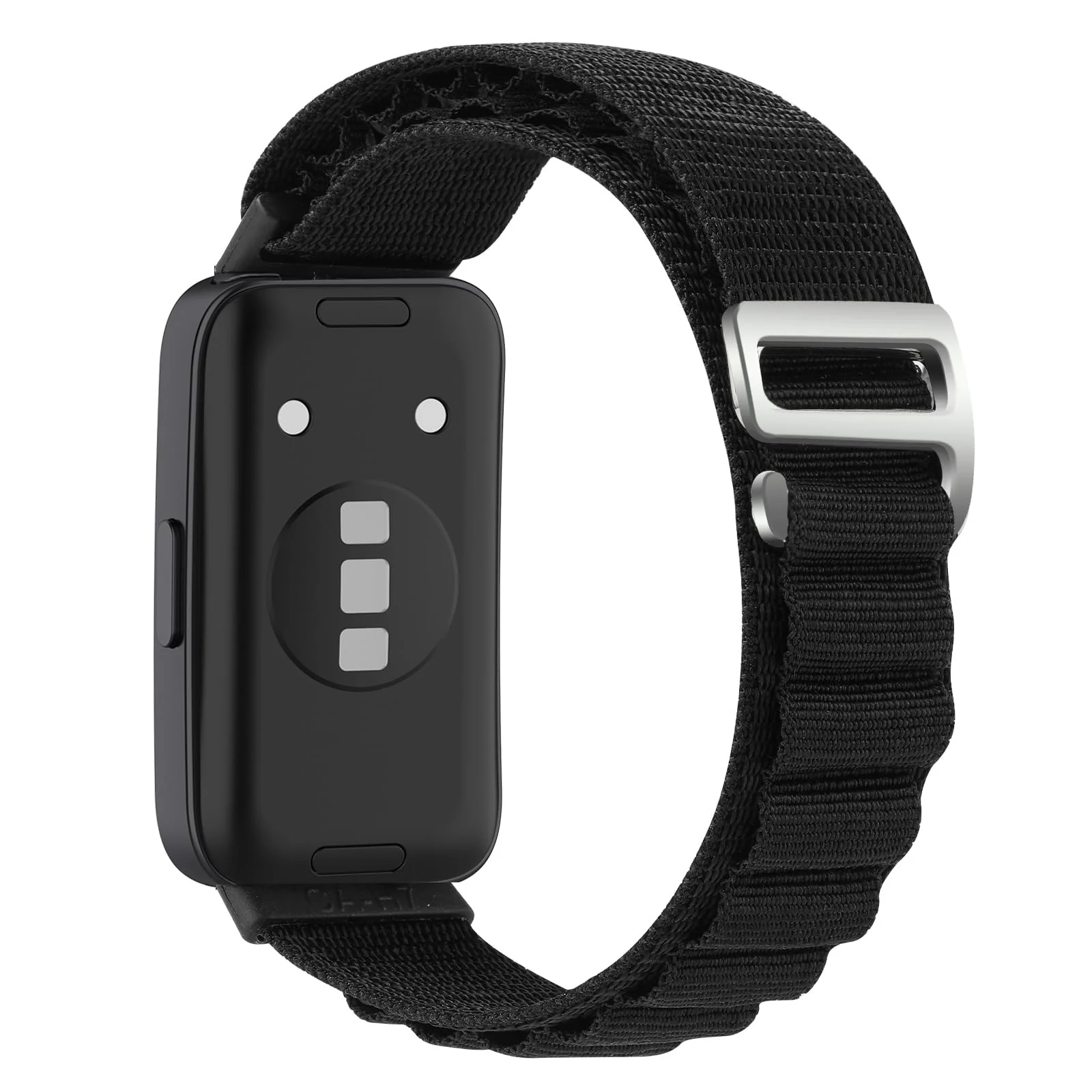DL3 Mobilak Alpine Loop Band for Huawei Band 9 / Huawei Band 8, Women Men Nylon Sport Solo Loop Rugged Wristband with G‑Hook For Huawei Band 8/Band 9 - Black