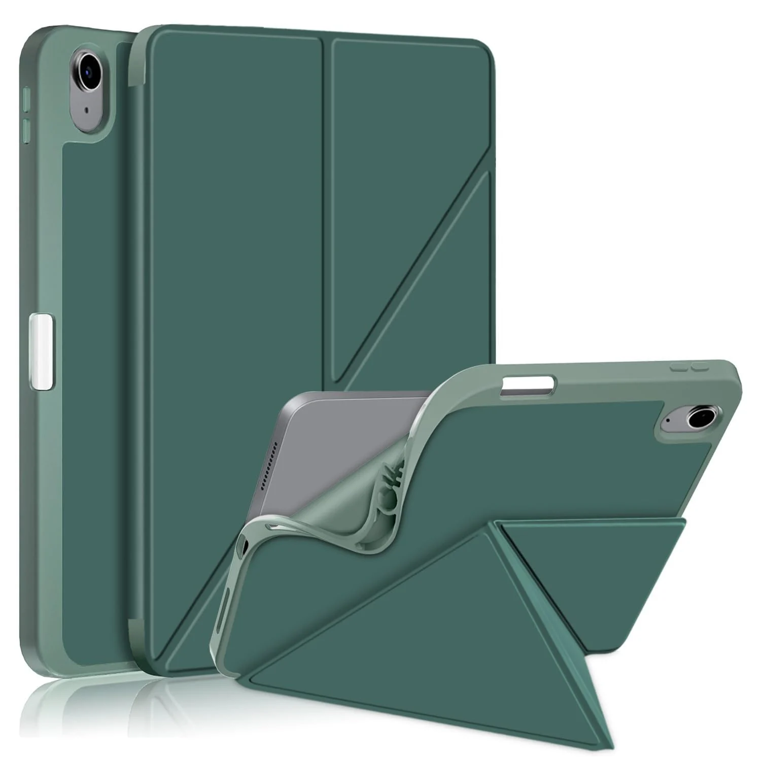 DL3 Mobilak Compatible with iPad Mini 6 case (8.3 inch, 2021), iPad Mini 6th Generation Case, Smart Stand, Pencil Holder, Shockproof Slim Lightweight Leather Cover, Modern Abstract Design - Green