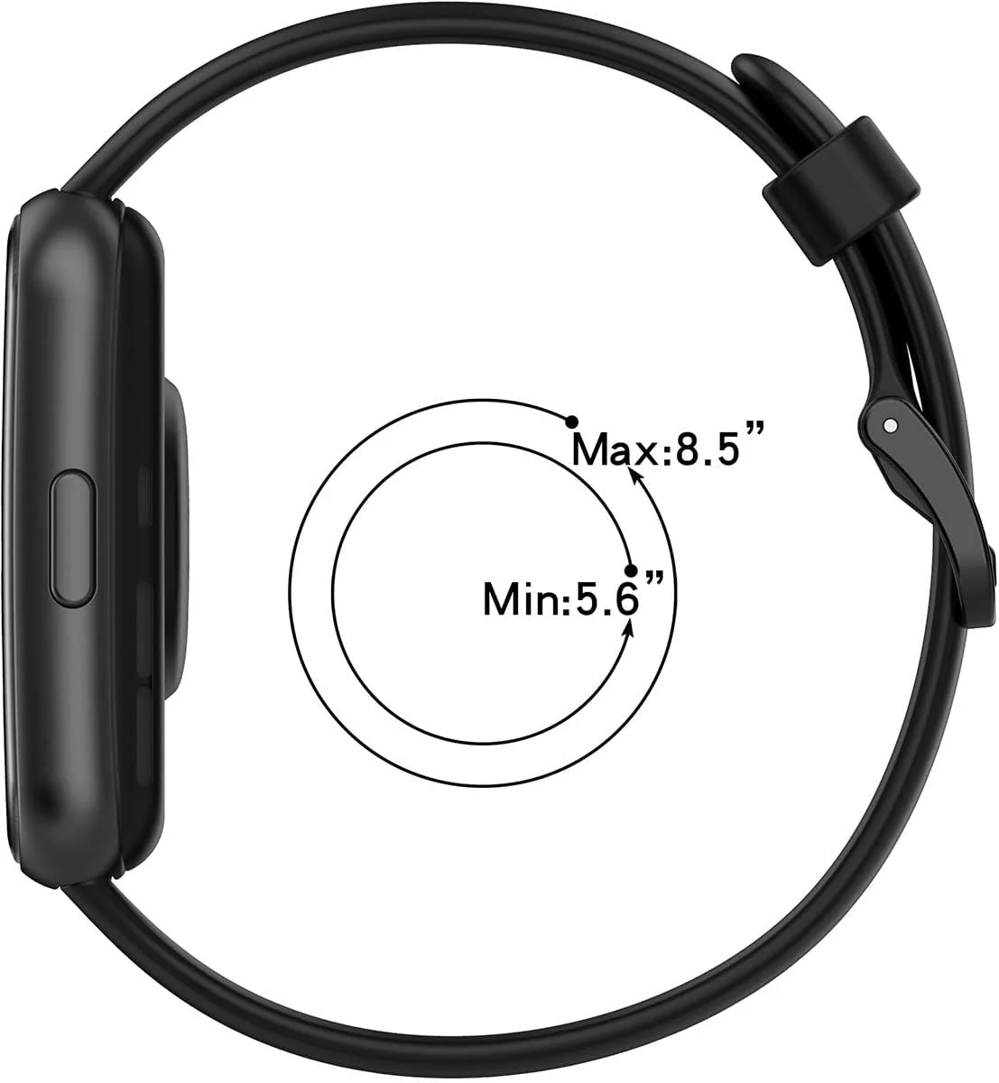 DL3 Mobilak Silicone Watch Strap Compatible With Huawei Watch Fit 2, Sport Band Wristband Bracelet - Black