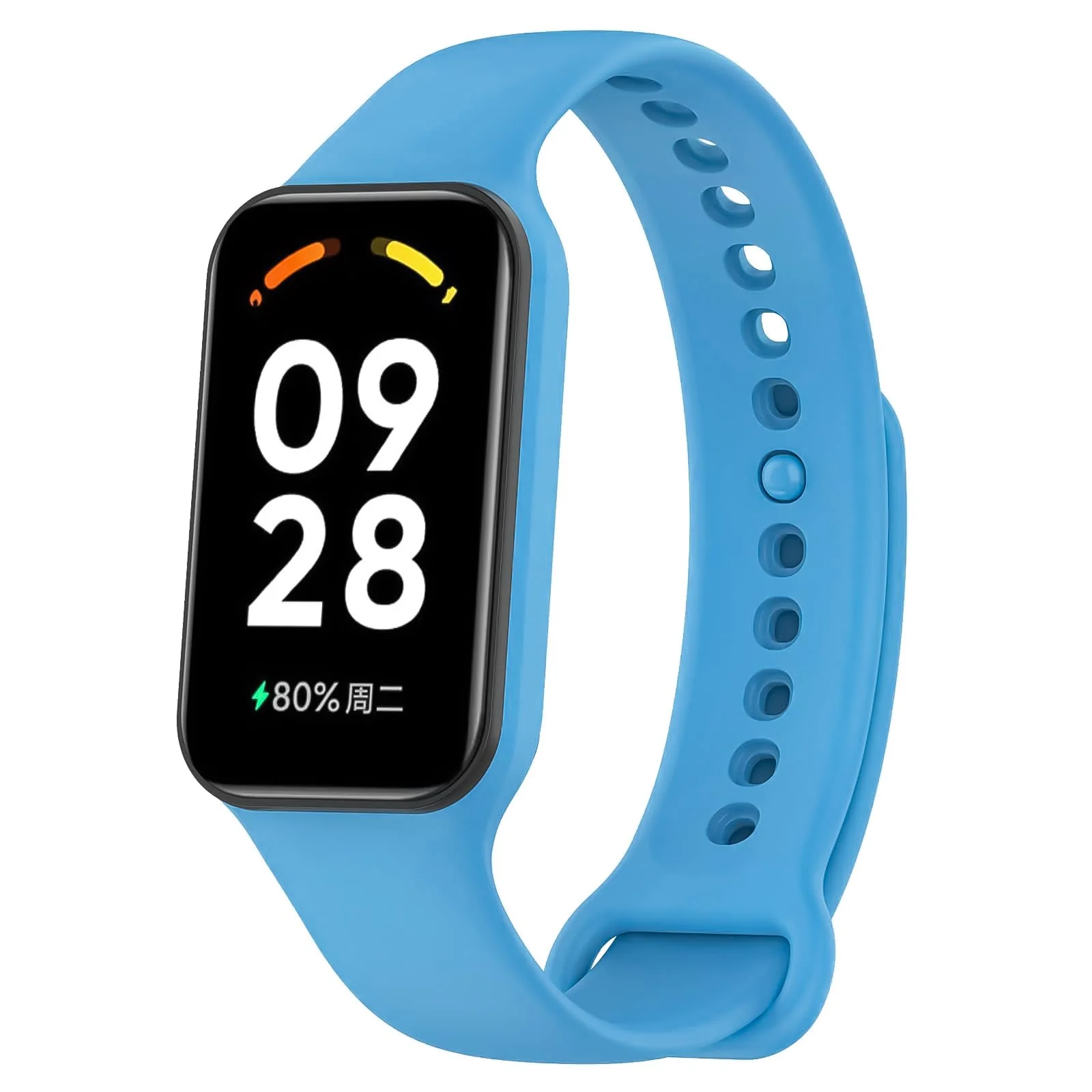 DL3 Mobilak Smart Watch Strap for Xiaomi Redmi Band 2, Sport Silicone Watch Band Wrist Strap, Replacement Bracelet Wristband Wrist Strap for Xiaomi Redmi Smart Band2 Accessories - Sky Blue