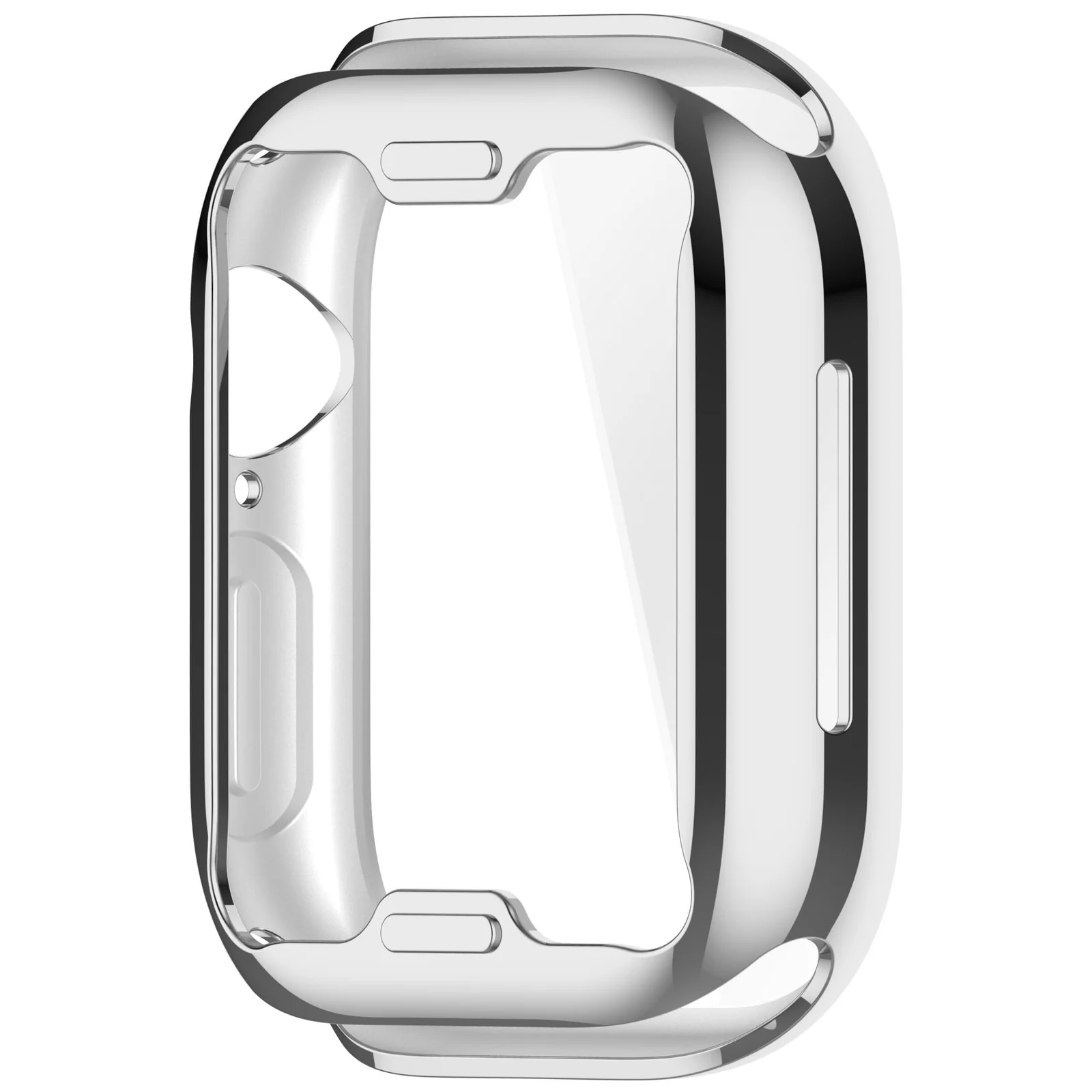 DL3 Mobilak Case Compatible with Apple Watch Series 11/10 46mm Case All-Around with Built-in Screen Protector Watch Soft TPU Shockproof Cover Slim Guard Thin Bumper Shell Protector - Silver