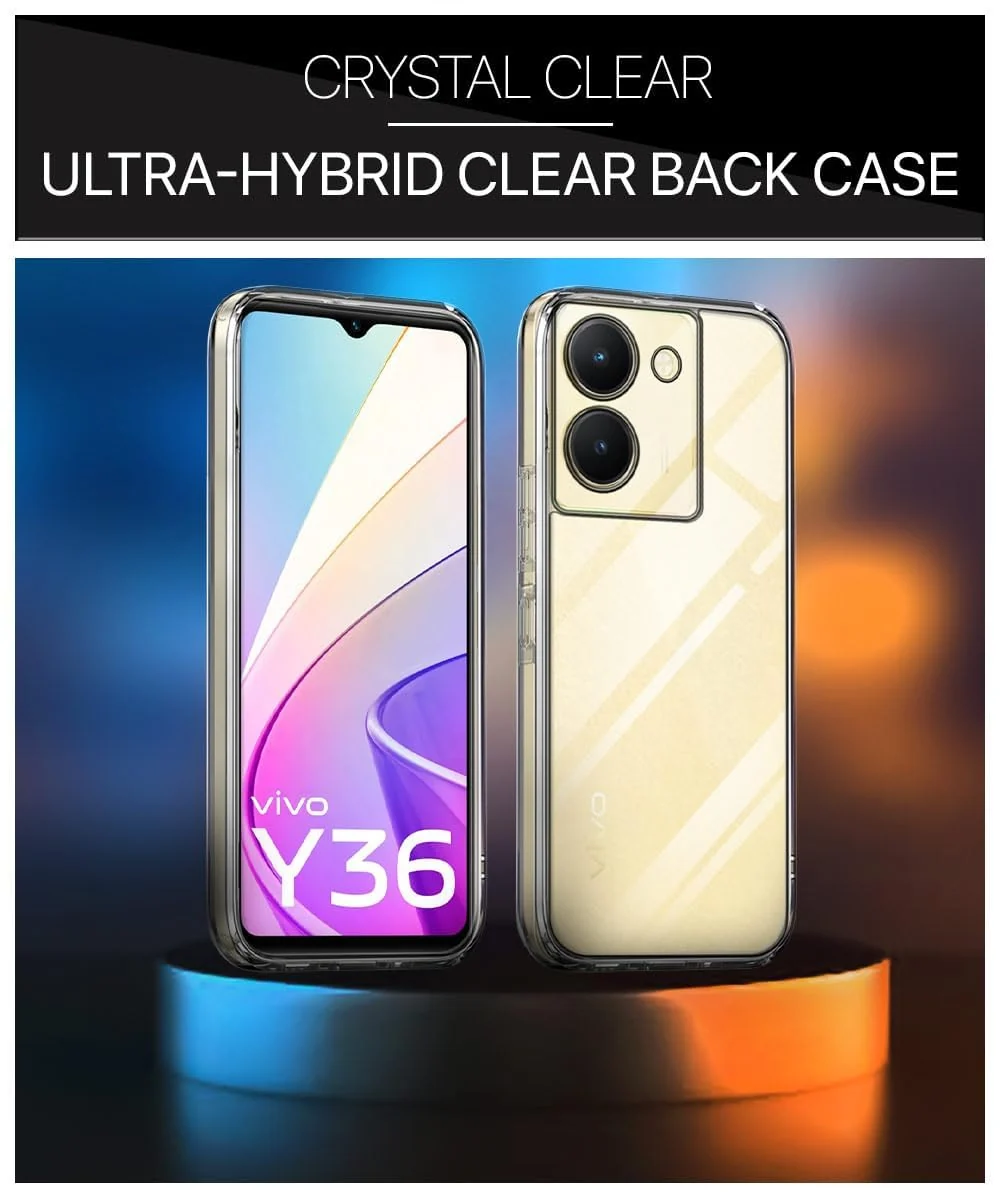 DL3 Mobilak Case Compatible with vivo Y36 4G / vivo Y36 5G / vivo Y78 Case Crystal Soft TPU Gel Case Flexible Silicone Anti-Scratch Camera Protection TPU Cover - Clear