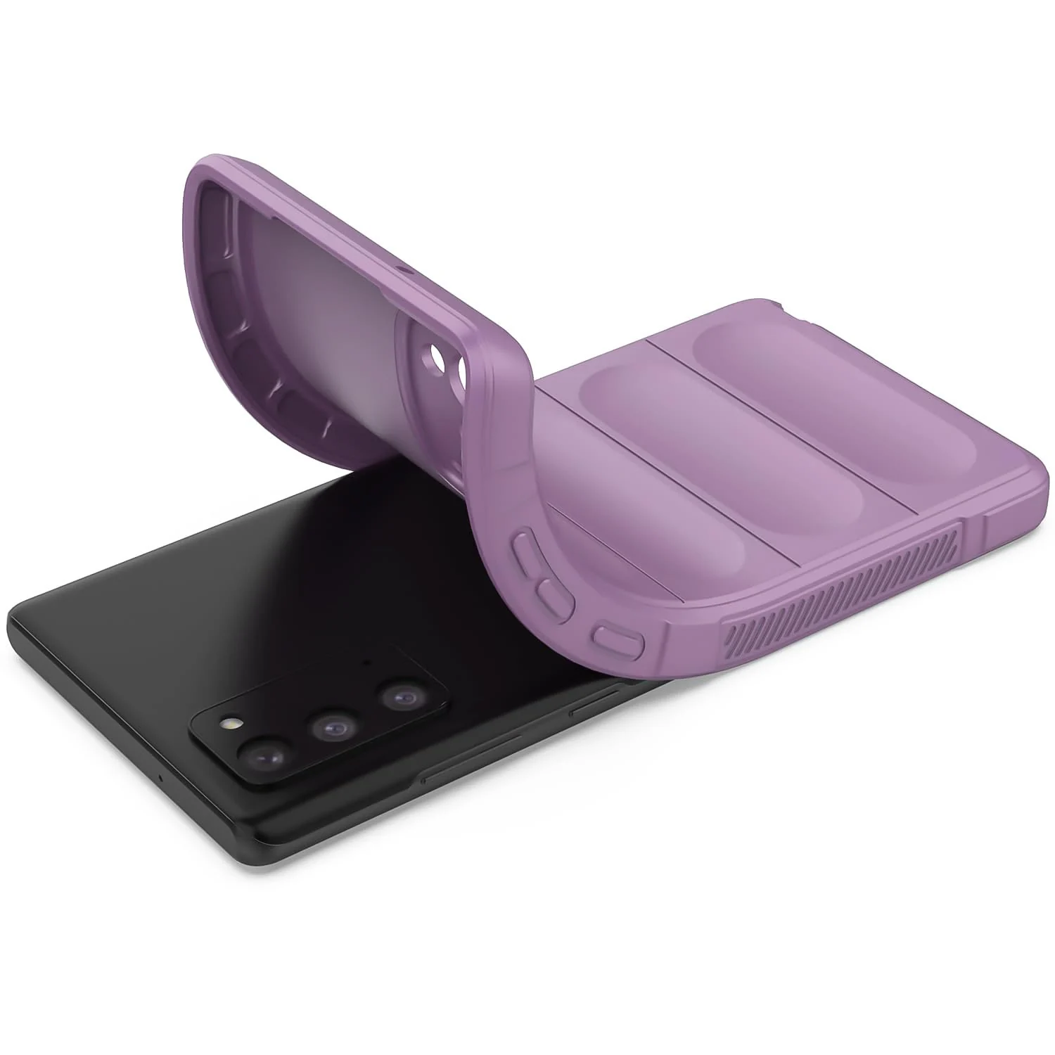 DL3 Mobilak Soft Silicone Protective Case for Samsung Galaxy Note 20 5G with Camera Protection and Shockproof Design - Purple