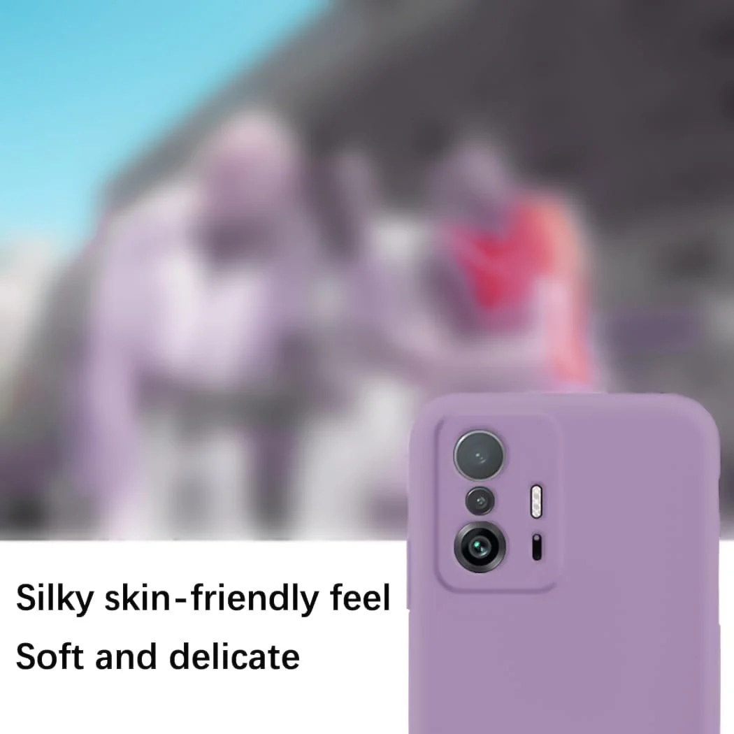 DL3 Mobilak Xiaomi 11T / Xiaomi 11 T Pro Case, Soft Flexible Silicone Gel Rubber Bumper Cover, Full Body Shockproof Protective Phone Case - Lavender