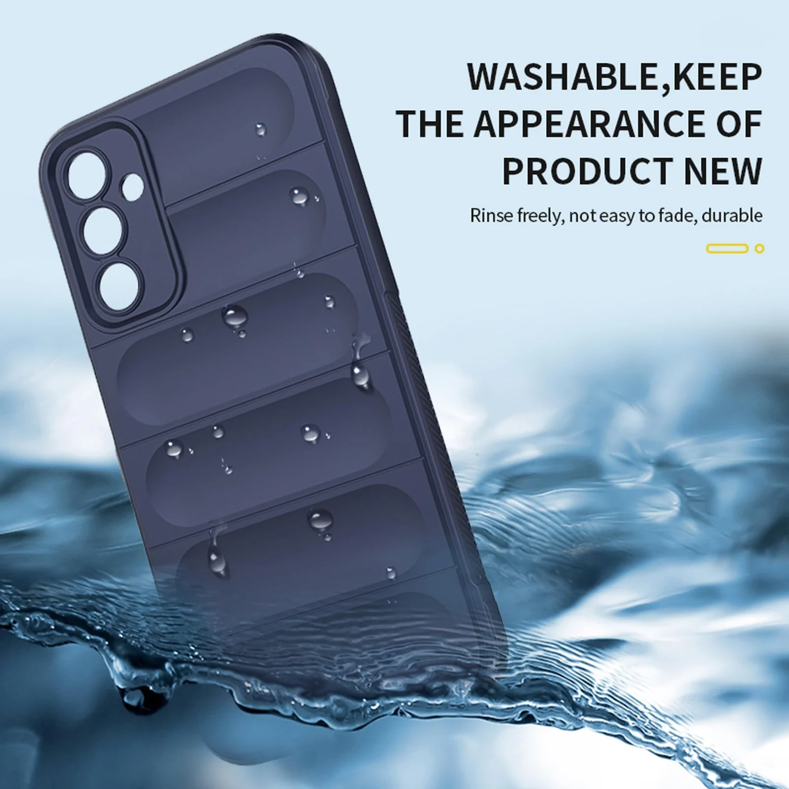 DL3 Mobilak Soft Silicone Protective Case for Samsung Galaxy A15 with Camera Protection and Shockproof Design - Purple