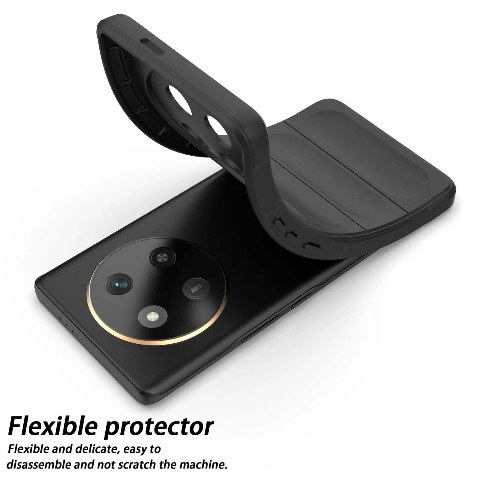 DL3 Mobilak Flexible Silicone and TPU Protective Case with Camera Protection for Honor X9C - Black