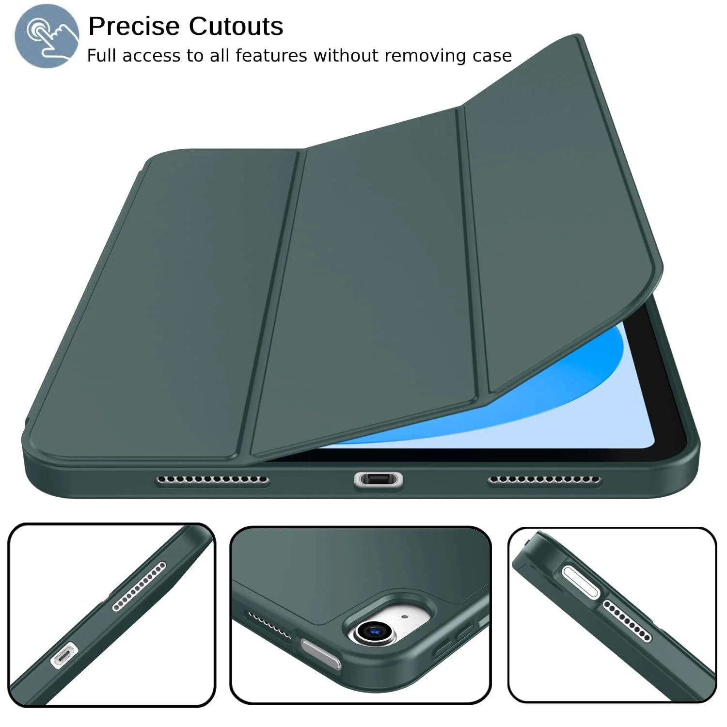 DL3 Mobilak Xiaomi Redmi Pad 2 Pro (2025) Redmi Pad Pro (2024) Case with Pen Holder, Soft TPU Back Trifold Stand Protective Smart Cover Flip, Auto Wake & Sleep - Green
