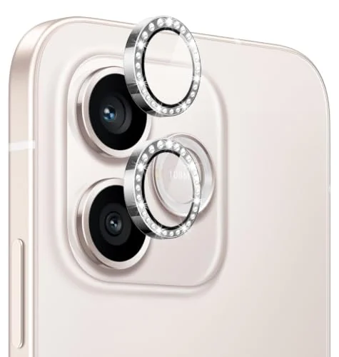 DL3 Mobilak Camera Lens Protector for HONOR 600 Lite 5G Accessories, 9H Tempered Glass Metal Individual Ring Camera Cover Screen Protector, Case Friendly, Anti Scratch - Diamond Silver