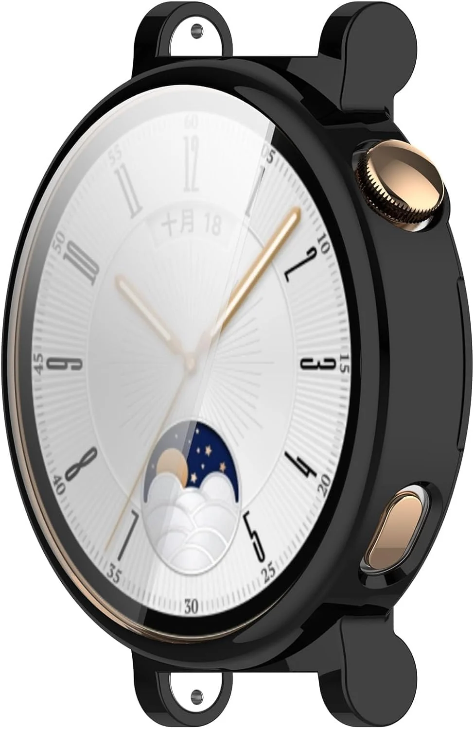 DL3 Mobilak Case Compatible with Huawei Watch GT4 41MM Case All-Around Screen Protector Watch Soft TPU Shockproof Cover Slim Guard Thin Bumper Shell Protector - Black