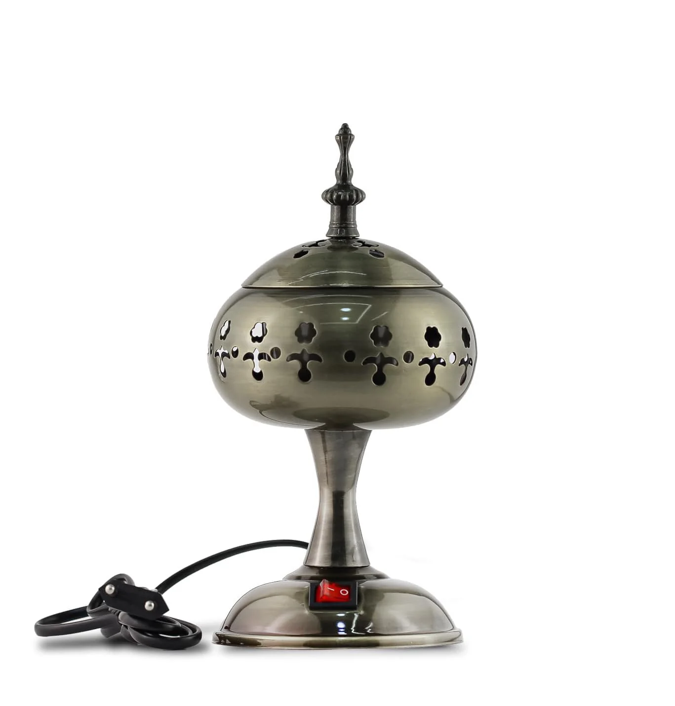 Mobigon Arabian Electric Incense Burners metal Vintage Arabic Burner, Middle Eastern Incense Holder- Electric Incense Burner Bakhoor Suitable For Arabian Oud, Home, Hotel Decor - J. Bronze