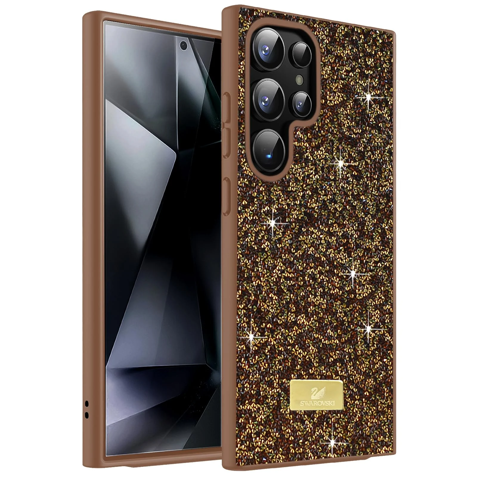 DL3 Mobilak Case for Samsung Galaxy S24 Ultra Glitter, Sparkle Diamond Crystal Bling with Bling, Thin Lightweight Full Body Shockproof Anti-Scratch Protective Cover