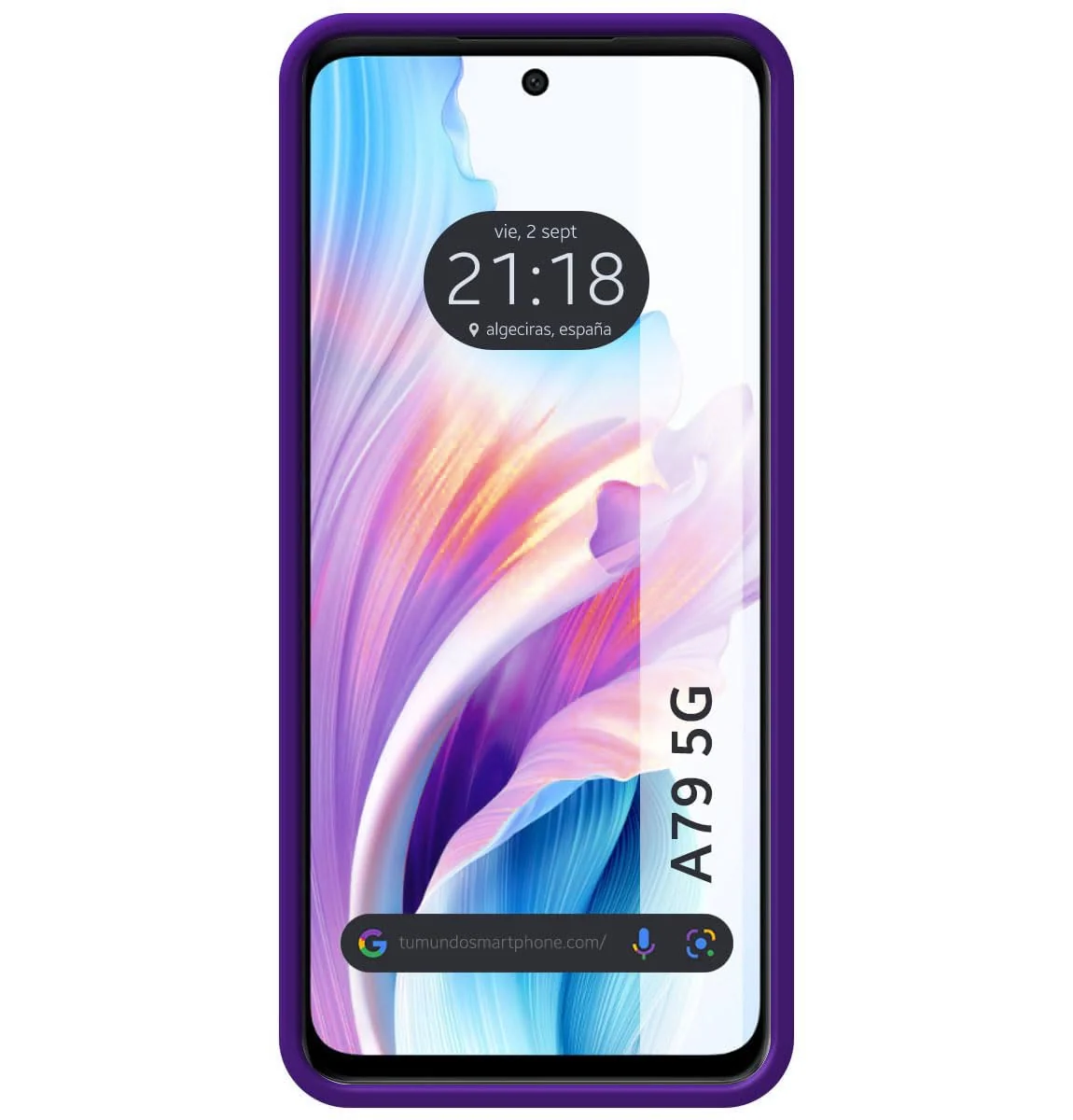 DL3 Mobilak Liquid Silicone Protective Case for OPPO A79 5G with Microfiber Lining and Shockproof Design - Purple
