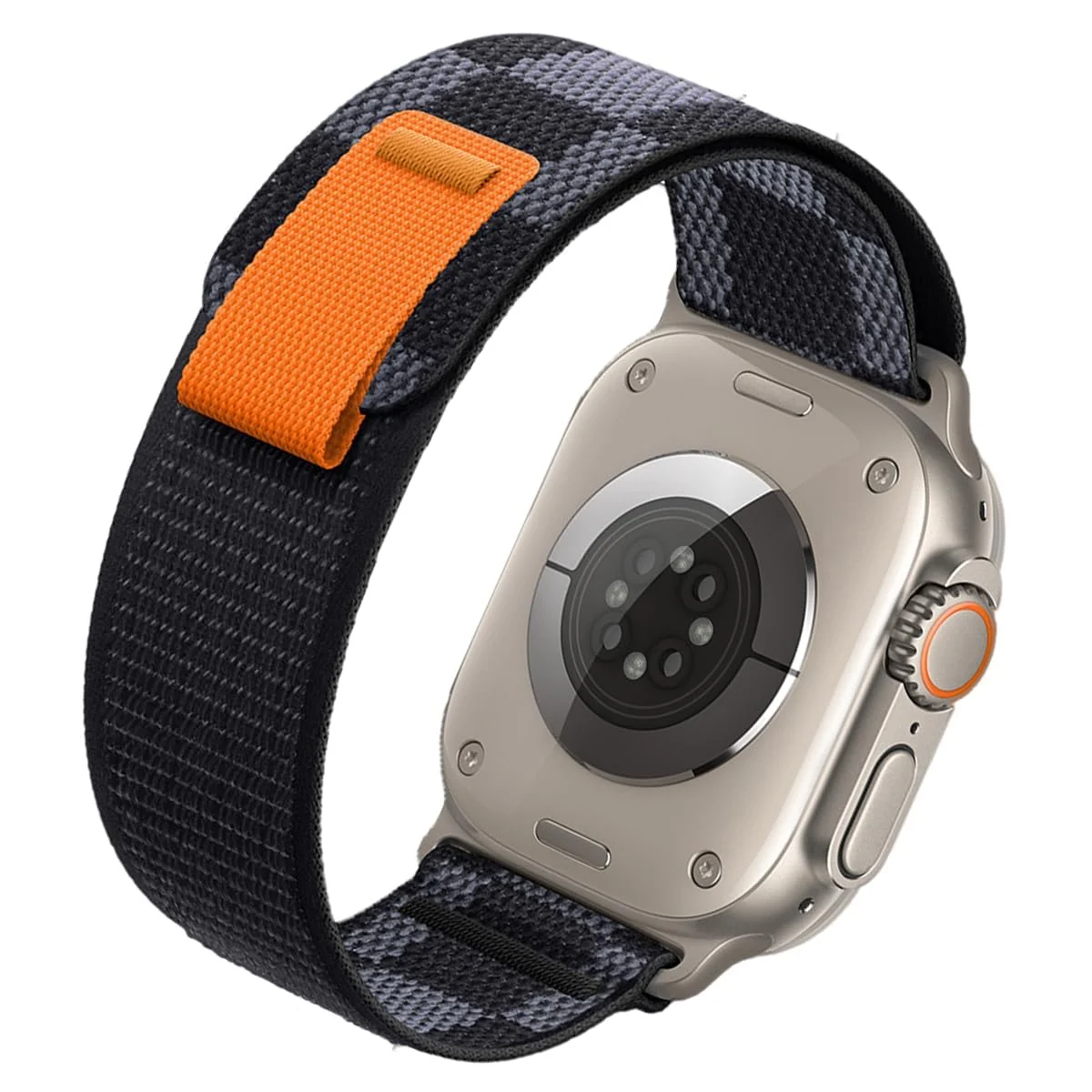 DL3 Mobilak Trail/Alpine Loop Nylon Band Compatible with Apple Watch Ultra 2/Ultra Band 49mm 45mm 44mm 42mm, Adjustable with Metal C-Hook Strap for iWatch Ultra Series 9/8/7/6/5/4/3/2/1/SE2/SE - Trail Lattice Grey
