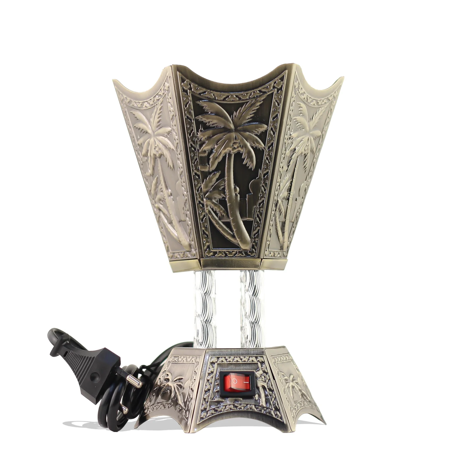 Mobigon Arabian Electric Incense Burners metal Vintage Arabic Burner, Middle Eastern Incense Holder- Electric Incense Burner Bakhoor Suitable For Arabian Oud, Home, Hotel Decor - Style 1