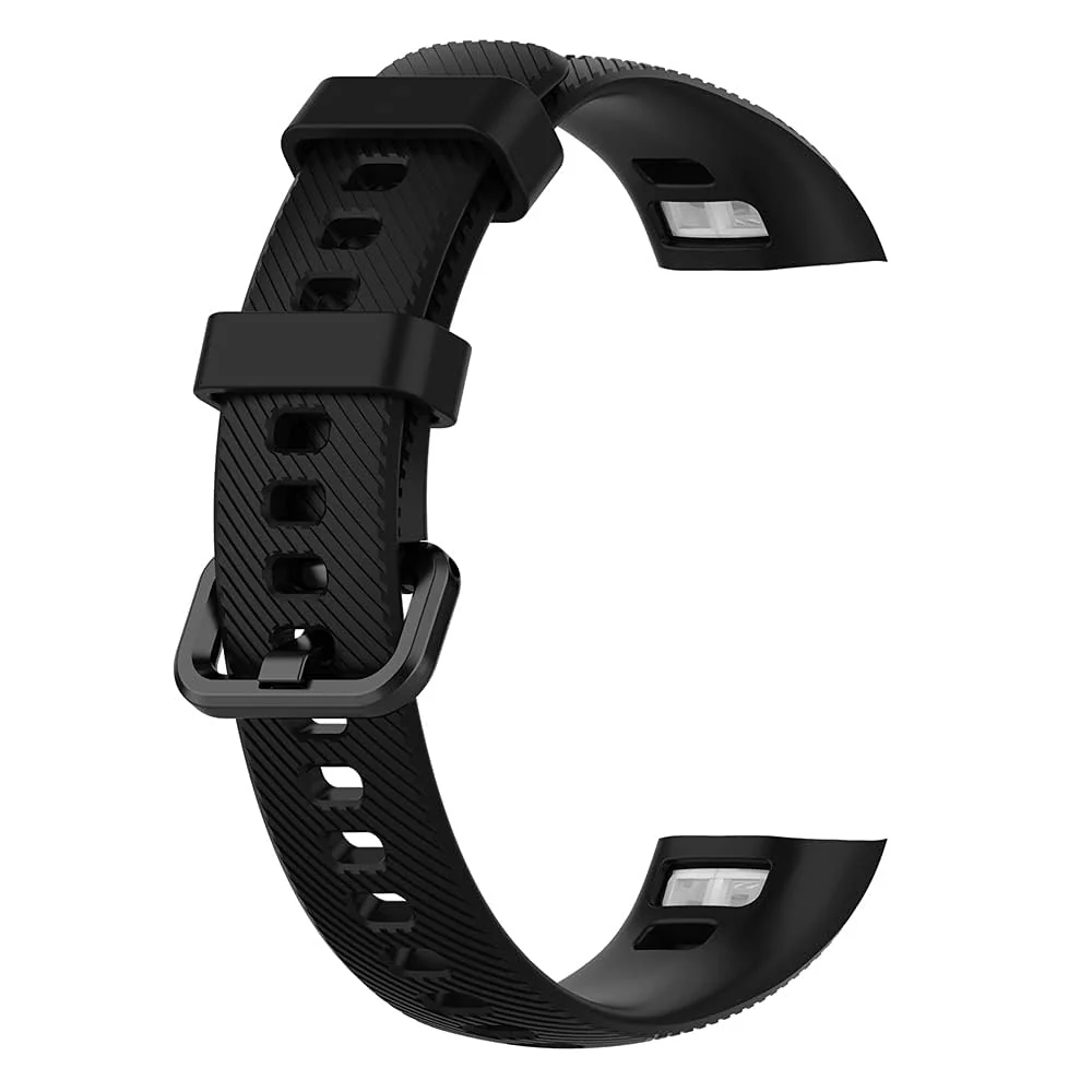 DL3 MOBILAK Compatible for Honor Band 5/Honor Band 4 Strap, Soft Silicone Sport Wristband Adjustable Accessory Bracelet Replacement Band for Honor Band 5/Band 4 - Black