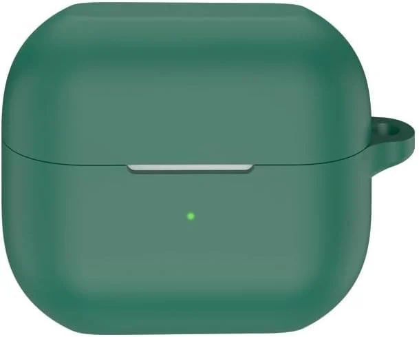 DL3 Mobilak Compatible with Samsung Galaxy Buds 3 Pro/Buds 3 Case Cover, Soft Silicone Shockproof Protective Case Wireless Earbuds with Carabiner, Front LED Visible - Green