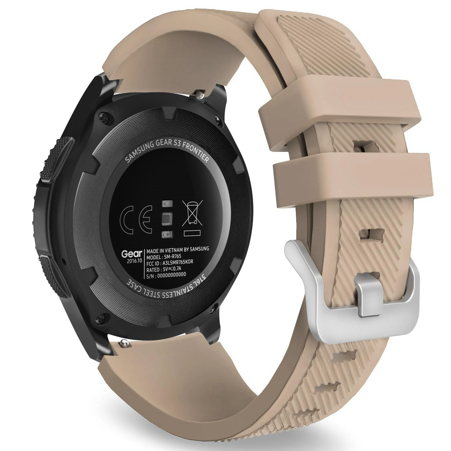 DL3 Mobilak Silicone Sport Band 22MM Xiaomi Redmi Watch 5 Active/5 Lite/Samsung Galaxy Watch 46mm/Watch 3 45mm/Gear S3/Huawei watch (GT6 GT5 GT4 GT3 GT2 GT 46MM)/GT2E/GT5 Pro/GT 6 Pro/Amazfit GTR 3/4 - Khaki