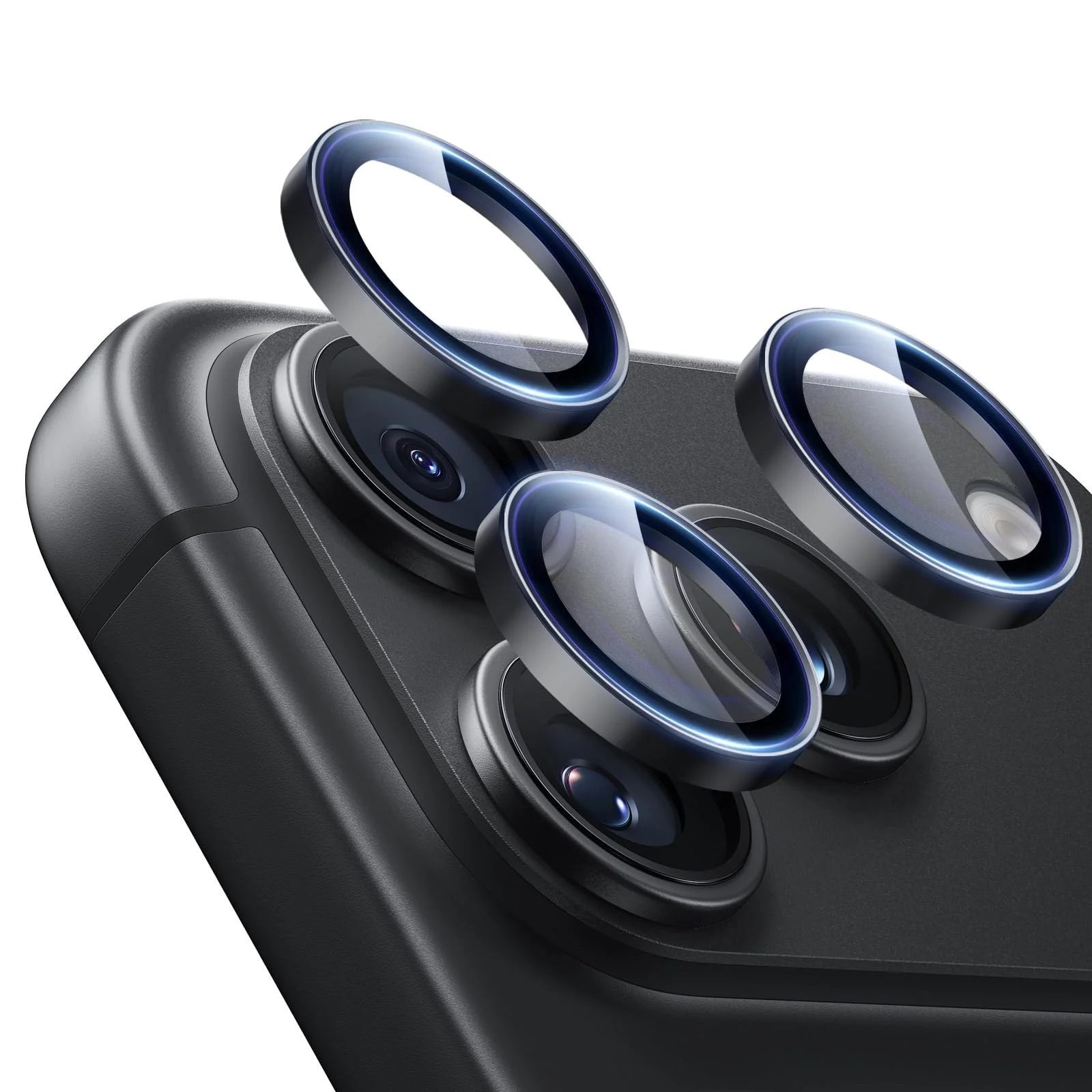 DL3 MOBILAK Individual Ring Camera Lens Protector for Apple iPhone 18 Pro and 18 Pro Max - Black