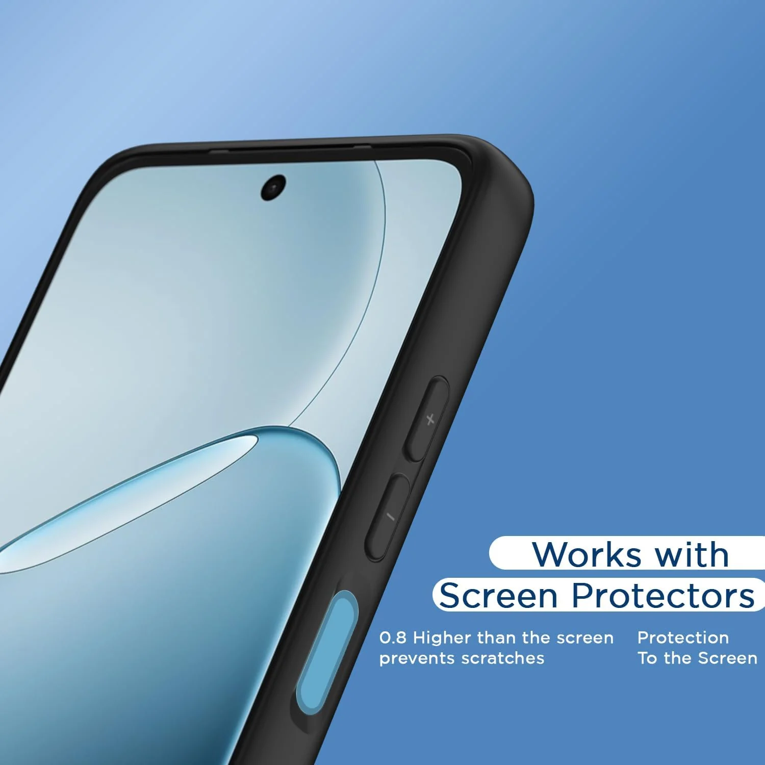 DL3 MOBILAK Clear Three-Layer Protective Phone Case for OPPO A6X - Black