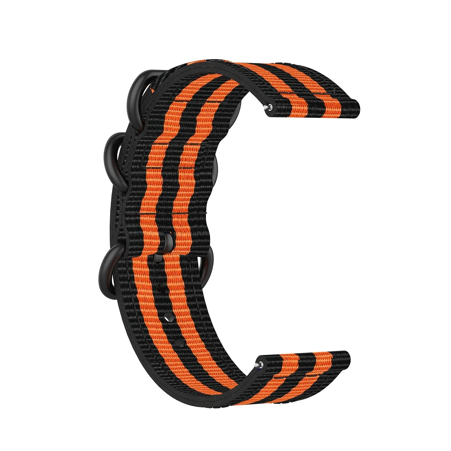 DL3 Mobilak Alpine Loop Nylon Band Compatible with Xiaomi Redmi Watch 5 Active/Redmi Watch 5 Lite, 22mm G-Hook Metal Buckle Sports Watch Strap Men Women Replacement Strap - Black Orange