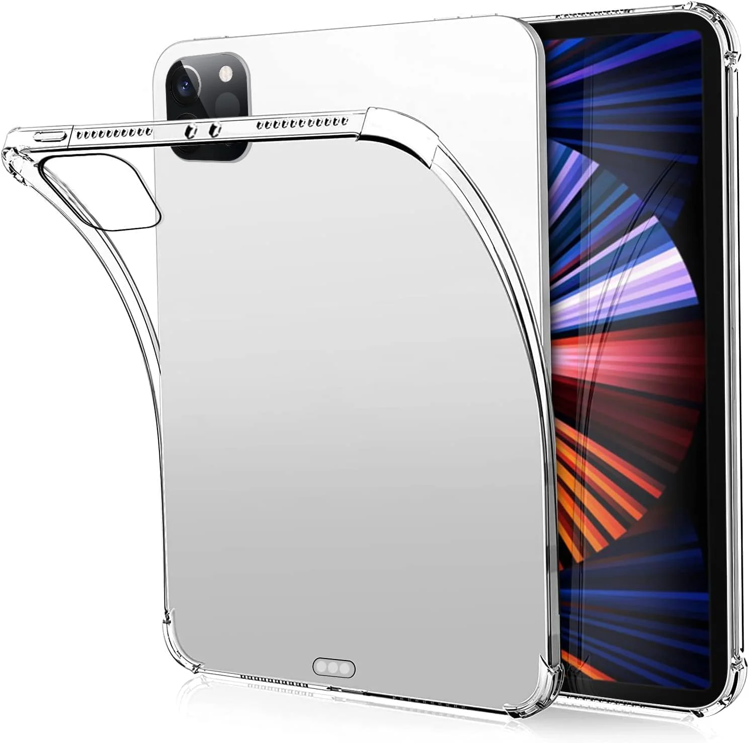 DL3 Mobilak Transparent Case Compatible with iPad Air 13 Inch M2 2024, iPad Pro 12.9 6th/5th Generation 2022/2021, Ultra Thin Silicone Shockproof Back Shell HD Transparent TPU Protective Cover - Clear