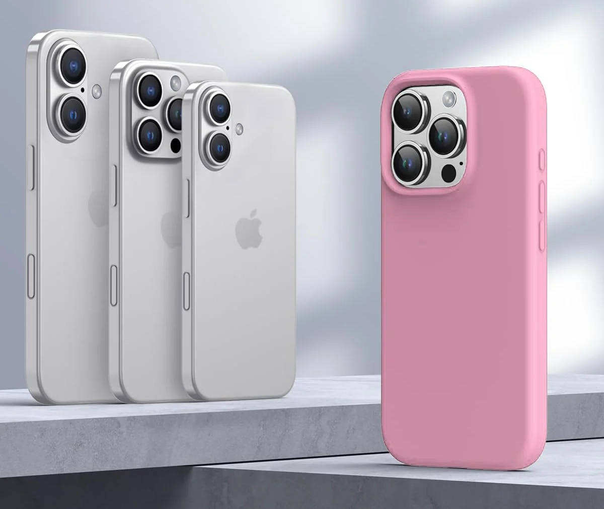 DL3 Mobilak Liquid Silicone Protective Case with Soft Microfiber Lining for iPhone 16 Pro - Pink 2