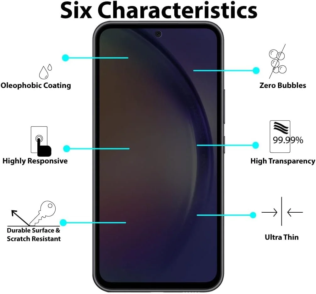 DL3 Mobilak Privacy Full Glass Screen Protector For Samsung Galaxy A54 - Black