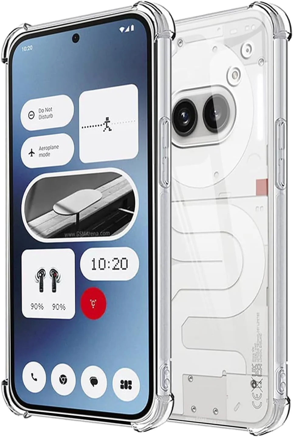 DL3 Mobilak Case Compatible with Nothing Phone 2A 5G, Cover Silicone TPU Gorilla Anti-shock Protector Camera Shockproof Corners - Clear