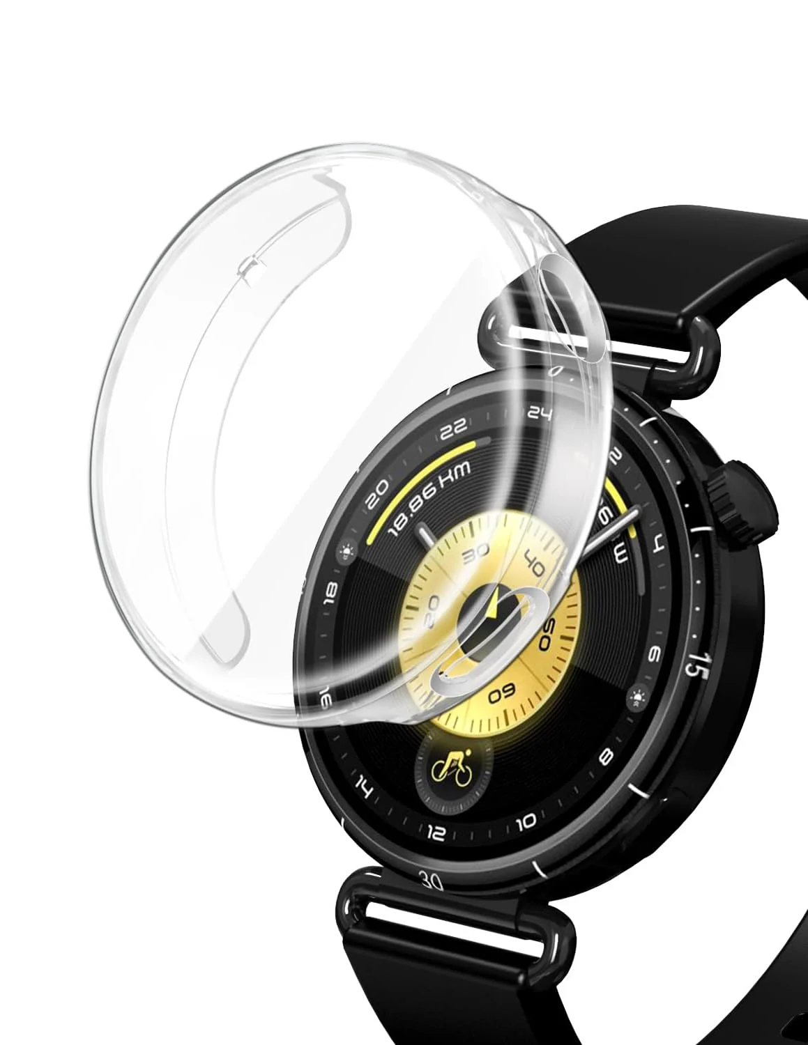DL3 Mobilak Case for Huawei Watch GT6 41mm 2025, Case with Screen Protector, HD Protection Cover, Soft Silicone Screen Protector Cover for Huawei Watch GT 6 41mm 2025 - Clear