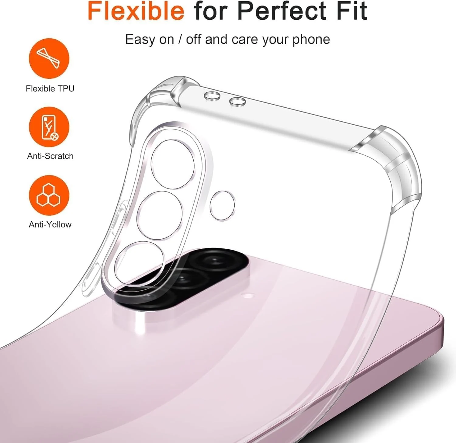 DL3 Mobilak Clear TPU Case for Samsung Galaxy A56, Camera protection, Shock-absorbing protection, Scratch-resistant surface - Clear