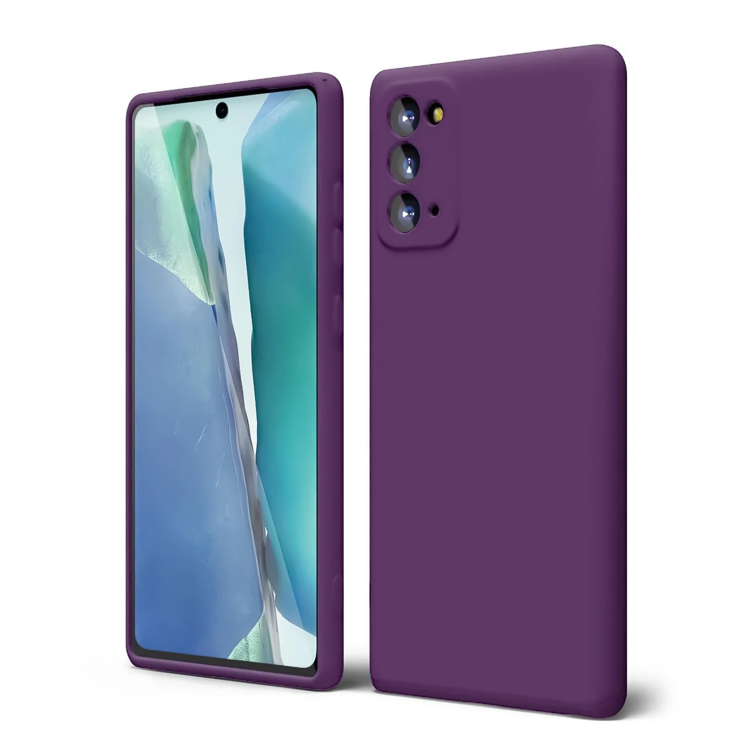 "DL3 Mobilak Liquid Silicone Case for Samsung Galaxy Note 20 5G (6.7""), Shock-absorbing protection, Scratch-resistant surface, Soft microfiber lining - Violet"