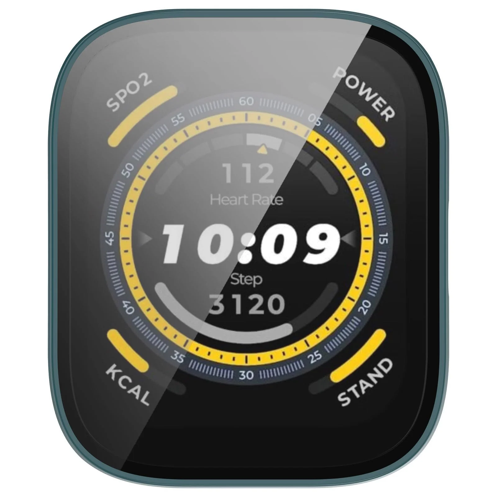 DL3 Mobilak Case with Screen Protector for Amazfit Bip 5, Bumper Full Coverage Hard PC Overall Protective Cover, Built-in Tempered Glass Film High Sensitivity For Amazfit Bip 5 (A2215) - Green