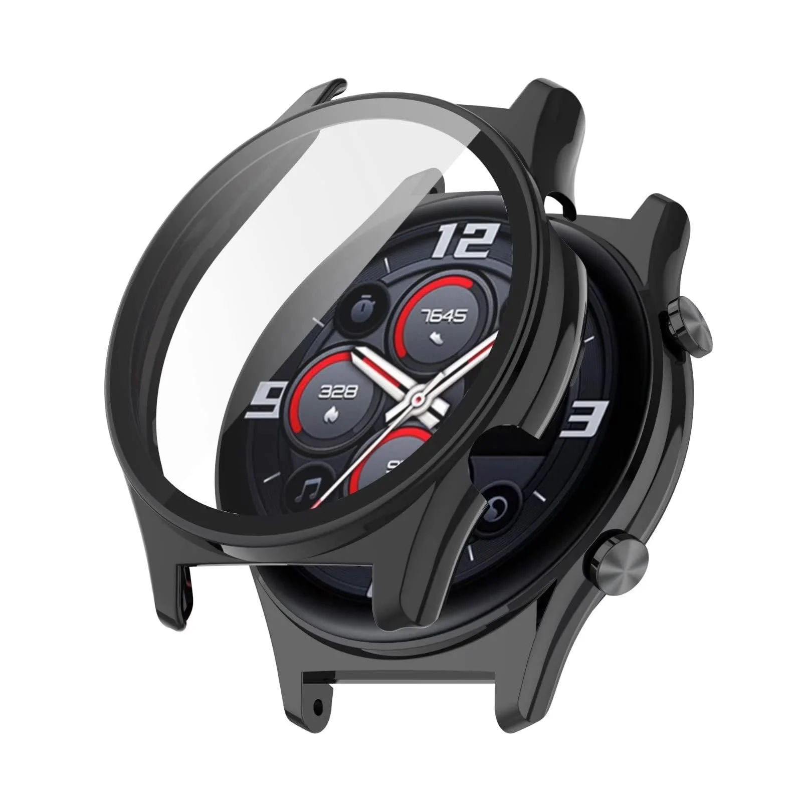 DL3 Mobilak Protective Case Compatible with Huawei Watch GT 2 46mm 9H Hardness PC Case Bumper Full Slim Protective Cover with Tempered Glass For Huawei Watch GT2 46mm