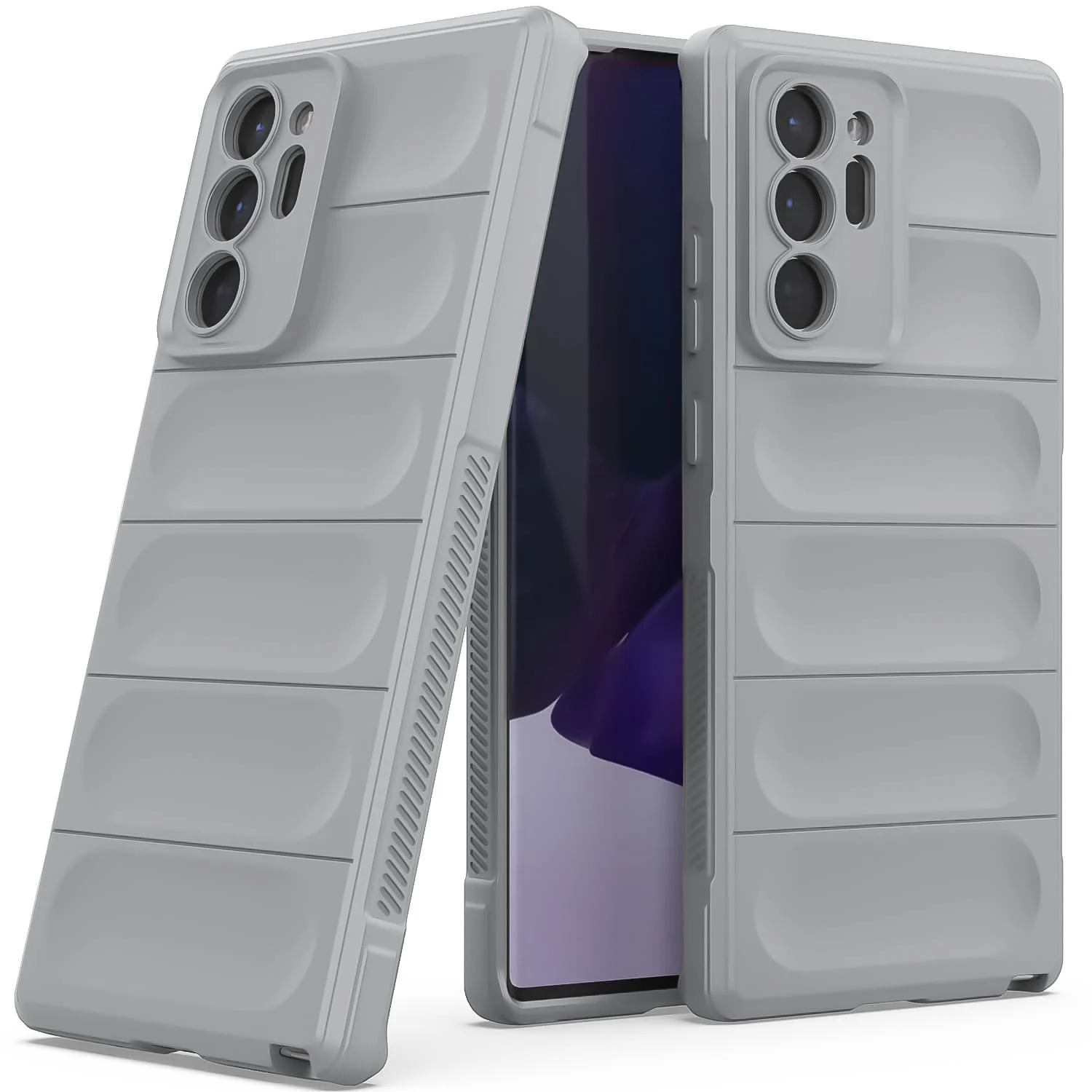 DL3 Mobilak Flexible Silicone and TPU Protective Case with Camera Protection for Samsung Galaxy Note 20 Ultra - Gray