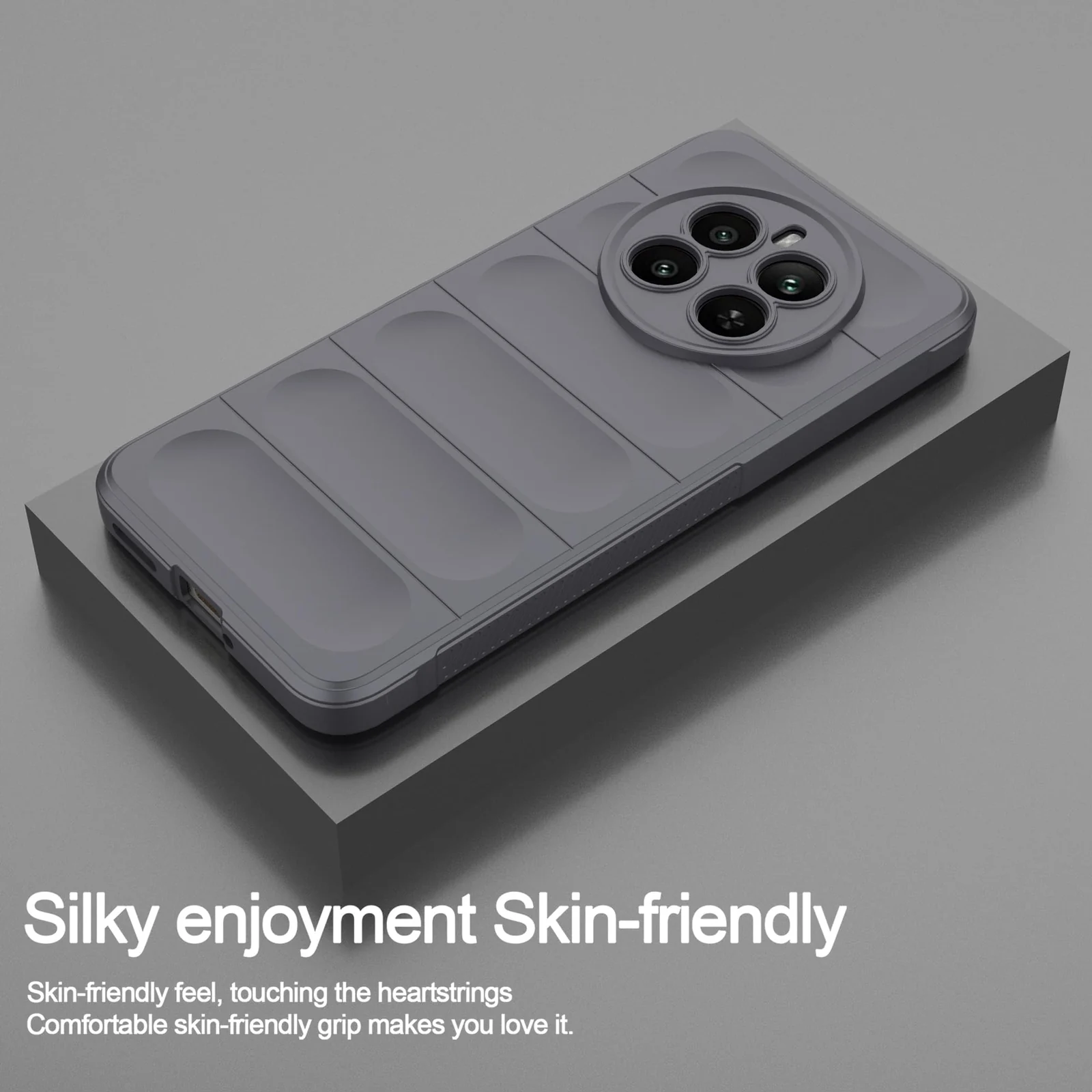 DL3 Mobilak Silicone Case for realme 12 Pro/realme 12 Pro Plus Heavy Duty Protective [Slim Fit] Shockproof Soft Flexible Protective Design Shock- TPU Cover With Camera Protection - Dark Gray